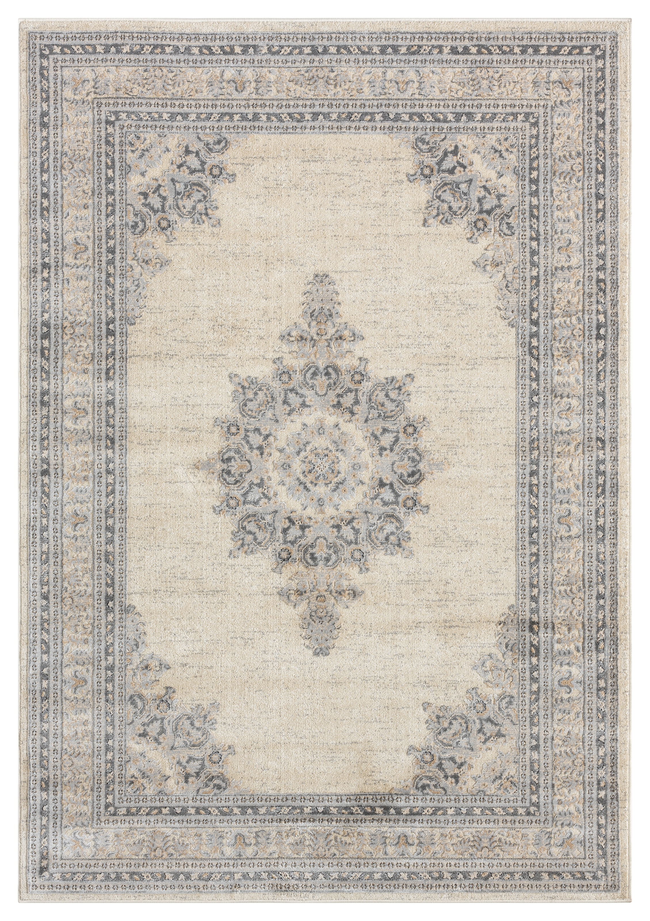 GOODproduct Teppich »Banli, Vintage-Look, Orient-Optik« rechteckig 9 mm Höhe dezenter Glanz, Schrumpf-Garn-Effekt, Wohnzimmer, Schlafzimmer