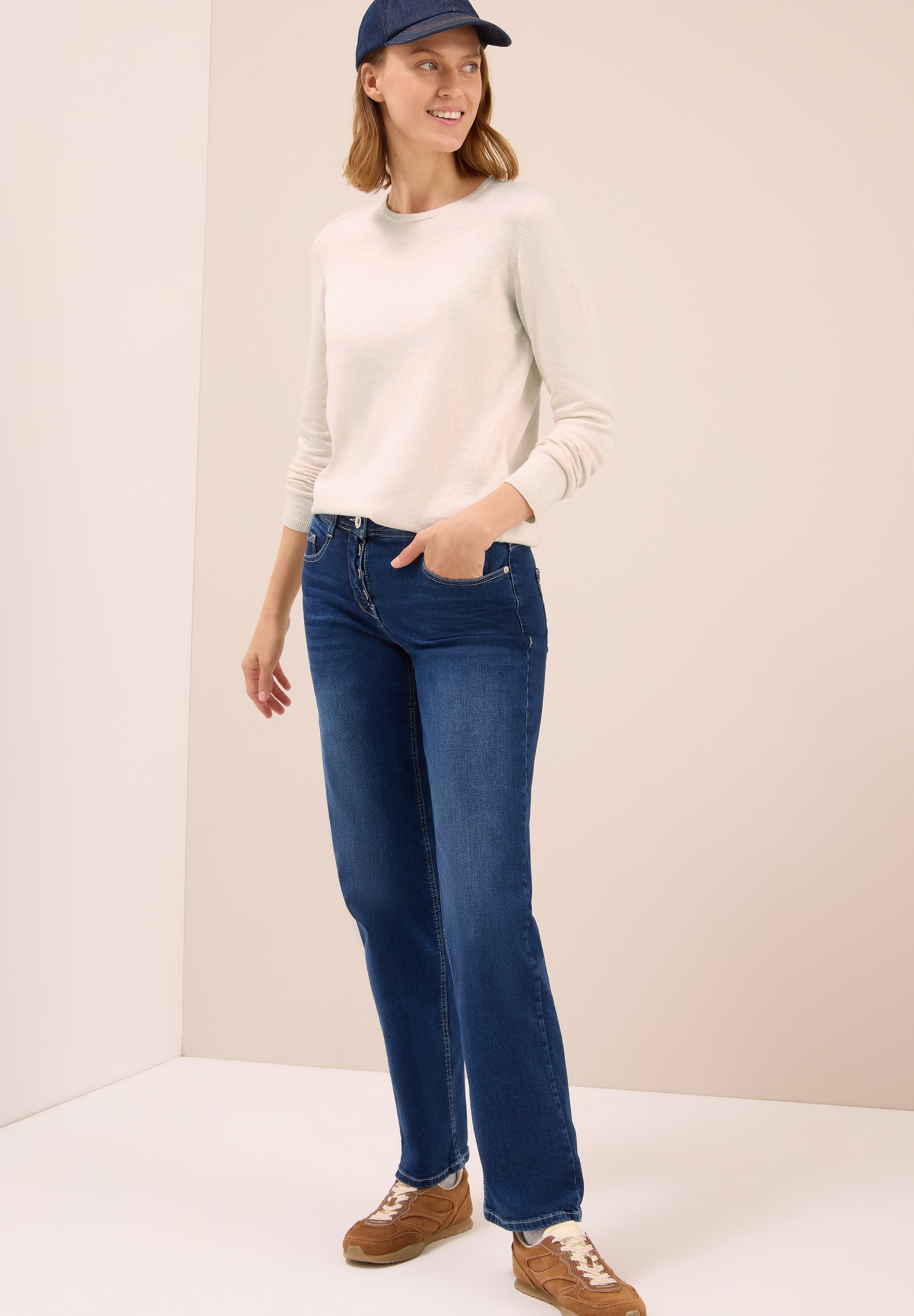 Cecil Pull en tricot mit feinem Detail an der Schulter und Viskose-Anteil