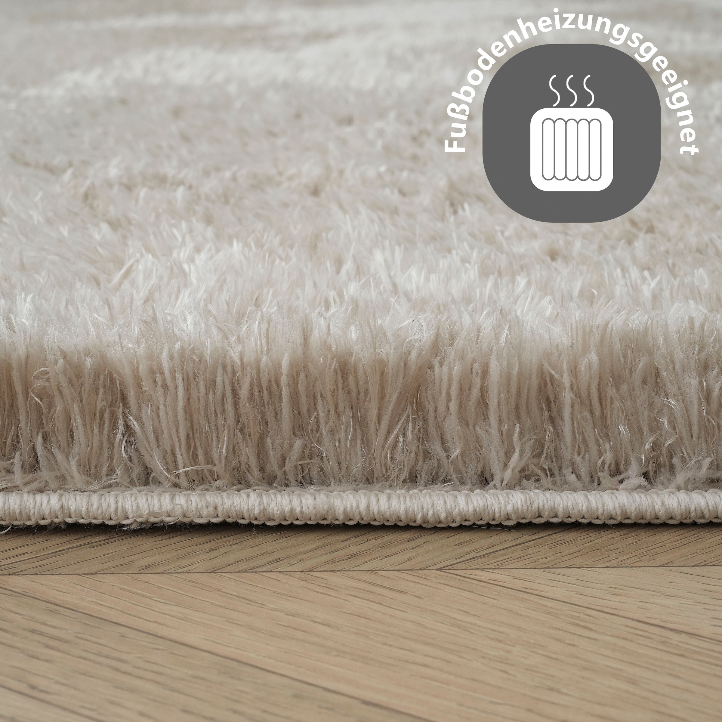 GOODproduct Hochflor-Teppich »Micro Shaggy, aus weicher Mikrofaser« rechteckig 53 mm Höhe weich, flauschig, Uni-Farben, Wohnzimmer, Schlafzimmer, Kinderzimmer