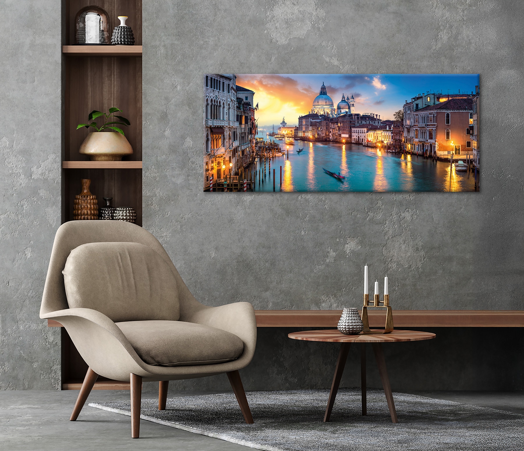 Bönninghoff Leinwandbild »Wandbild VENEDIG XXL – Leinwandbild Keilrahmen Deko modern« Boote & Schiffe | Stadt | Venedig 1 Stk. tlg. auf Keilrahmen gespannt