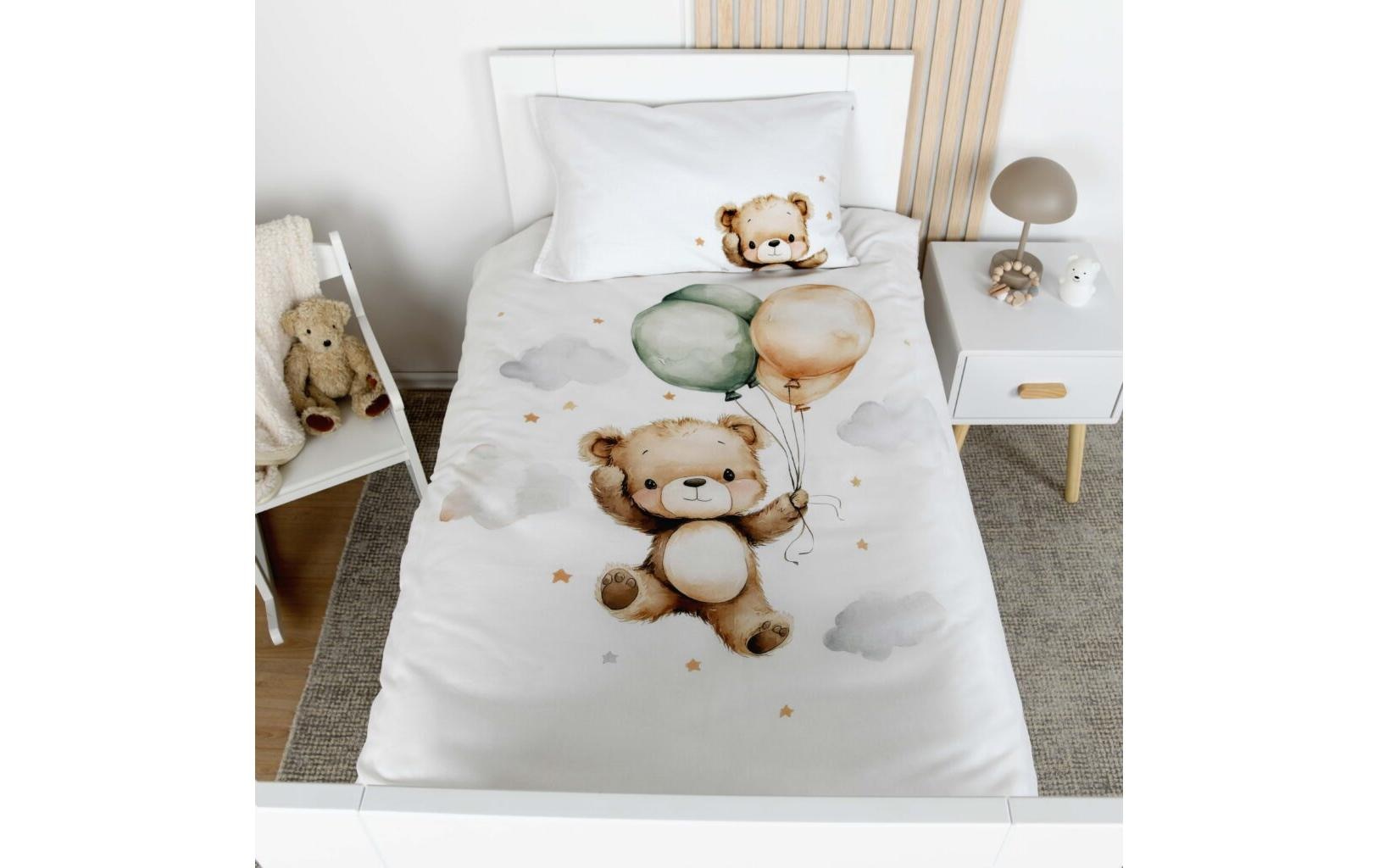 Herding Kinderbettwäsche »Ballon Teddy« 2 Wendebettwäsche