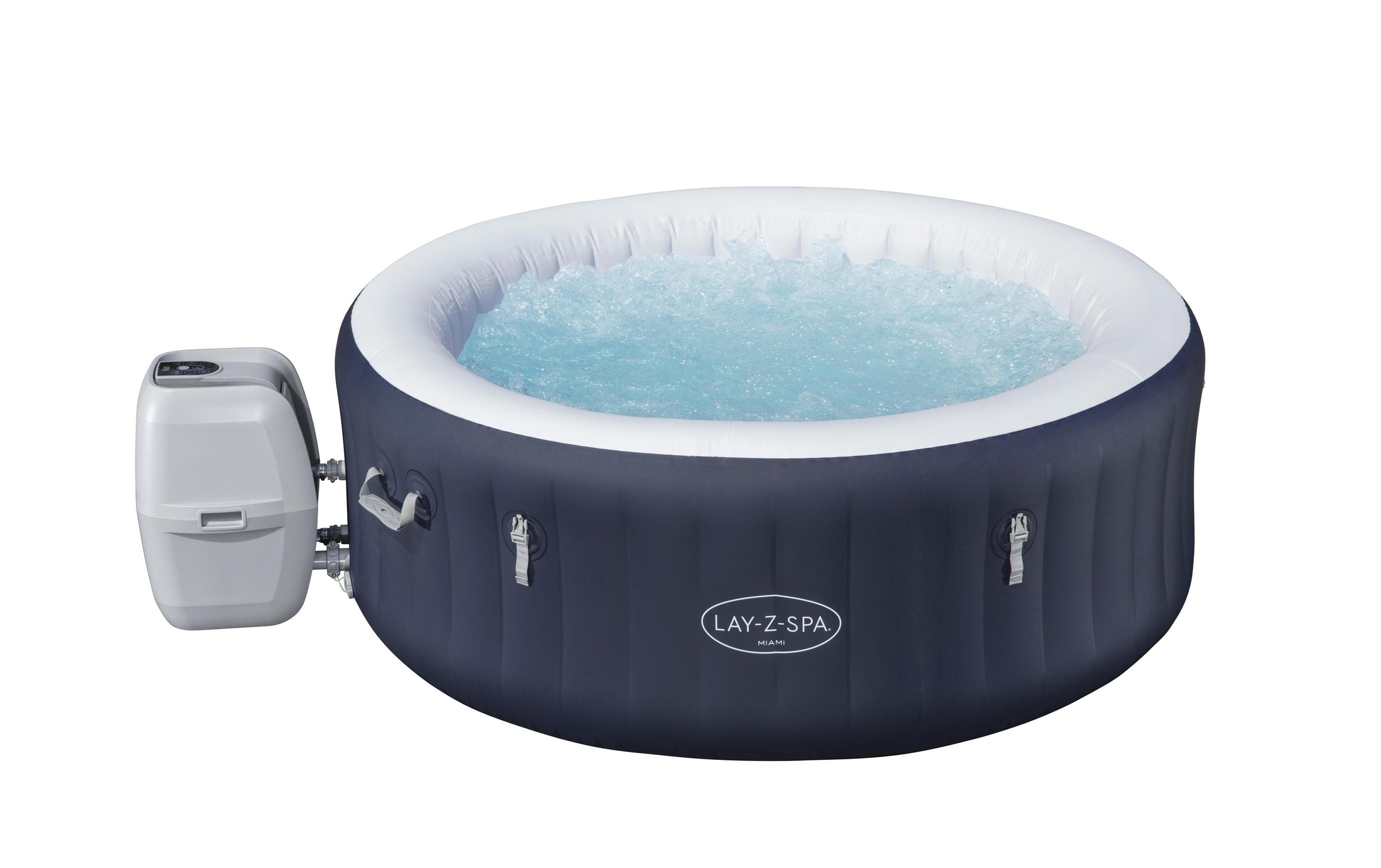 Bestway Whirlpool »Miami AirJet Ø 180« Aufblasbarer, energieeffizienter Whirlpool für vier Personen