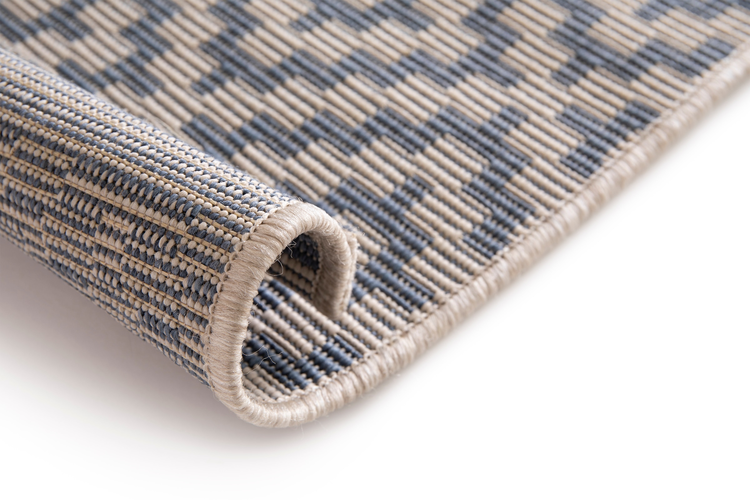 Primaflor-Ideen in Textil Teppich »Outdoorteppich ELDORADO Quadra« rechteckig 4 mm Höhe Flachgewebe, Rauten, Scandi, In- und Outdoor geeignet, wasserfest
