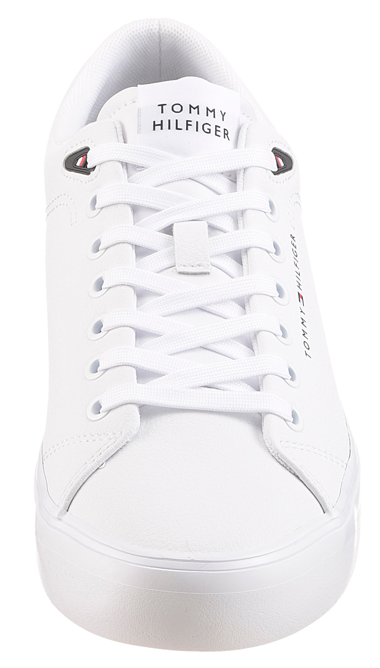 Tommy Hilfiger Sneaker »TH HI VULC CORE LOW LTH II ESS«  , Freizeitschuh, Halbschuh, Schnürer in schmaler Form
