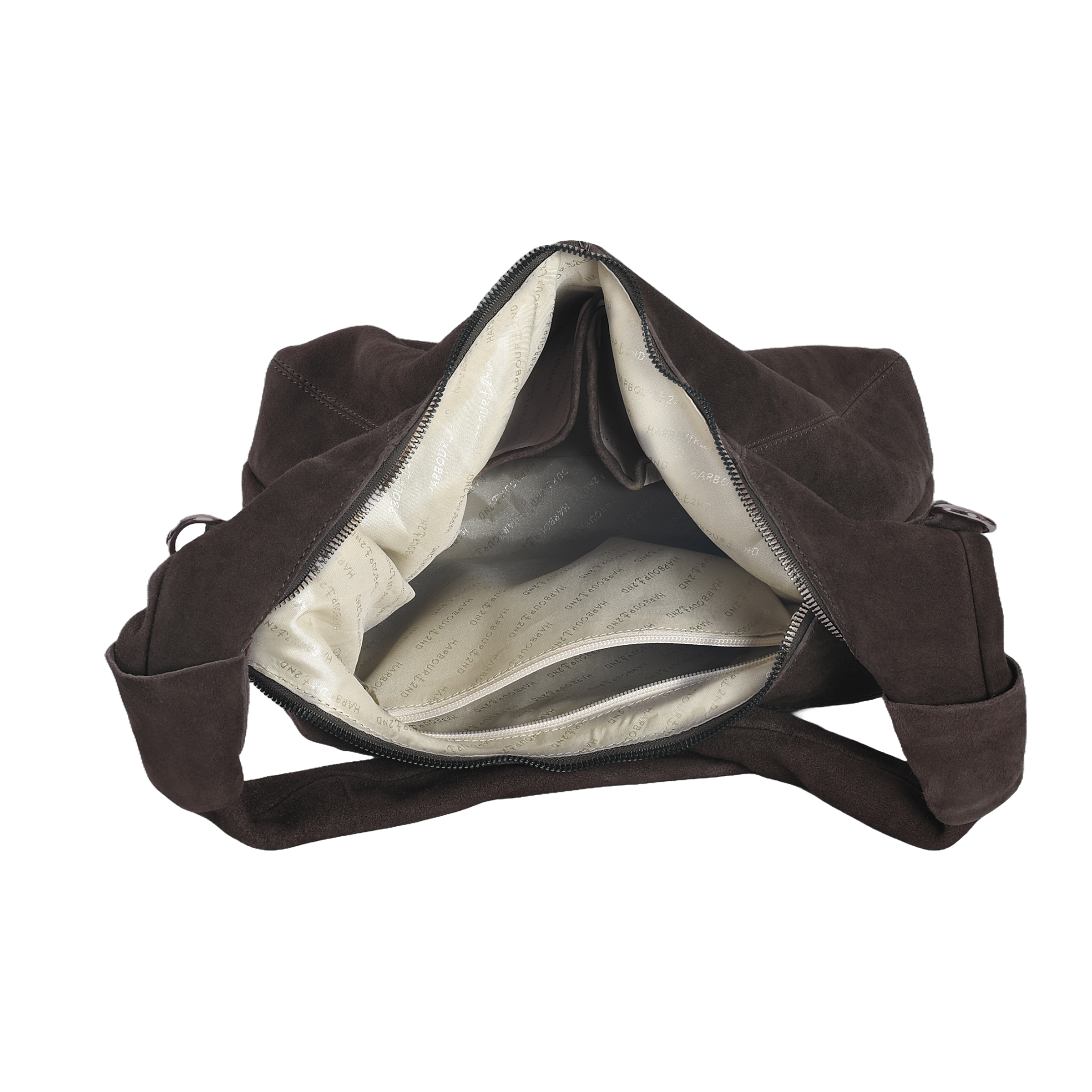 HARBOUR 2nd Hobo »Laurine« Sac à main pour femmes, sac bandoulière, sac épaule avec surpiqûres décoratives