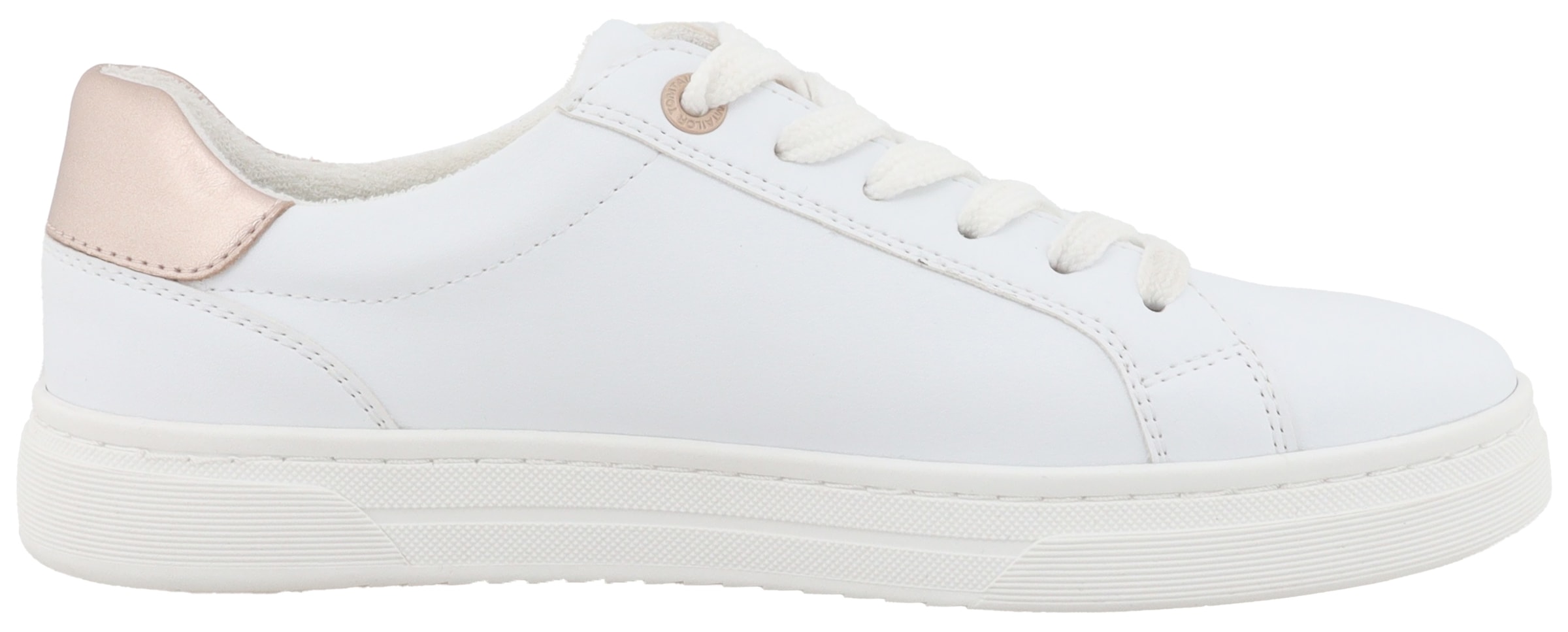 TOM TAILOR Sneaker  , Freizeitschuh, Halbschuh, Schnürschuh, Kontrastbesatz an der Ferse