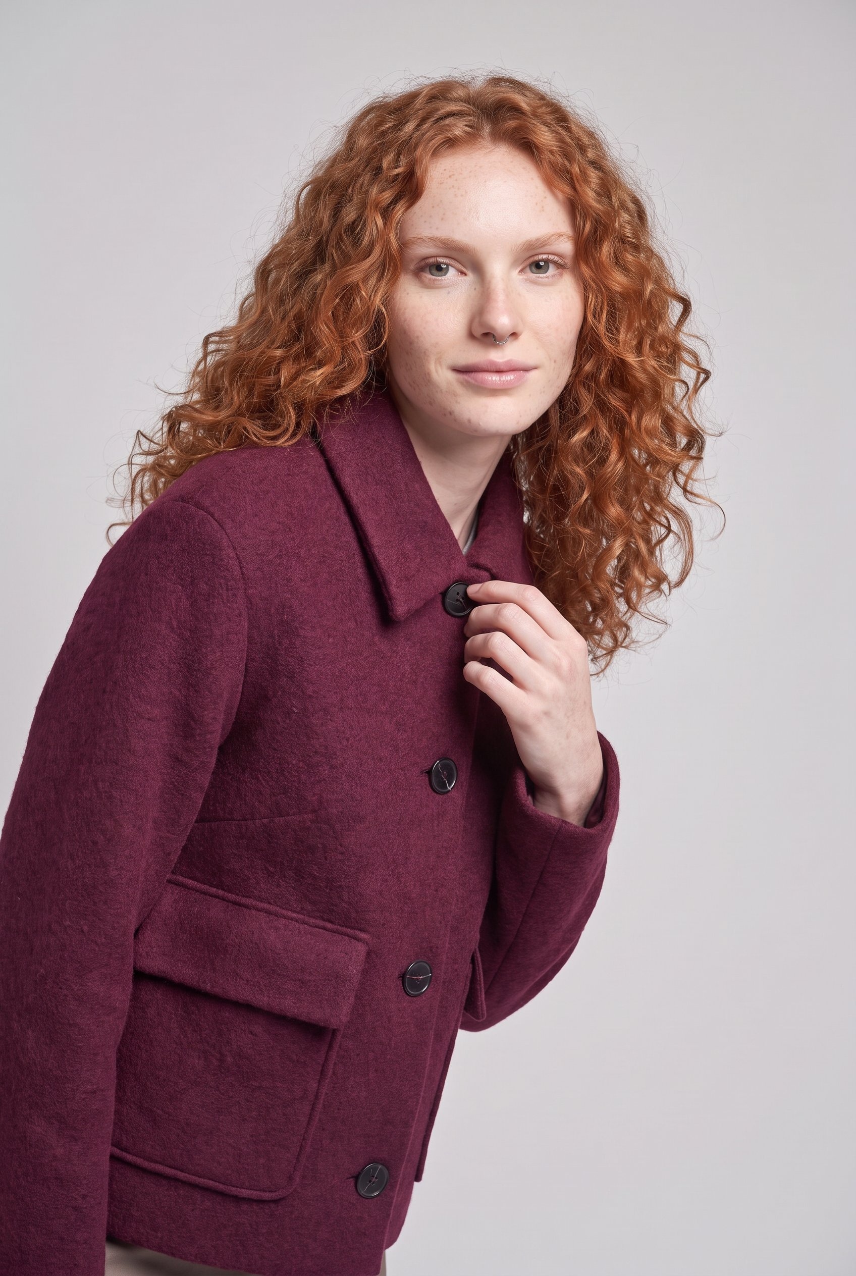 Fuchs Schmitt Veste en laine »Wolljacke« sans capuche avec encolure ronde