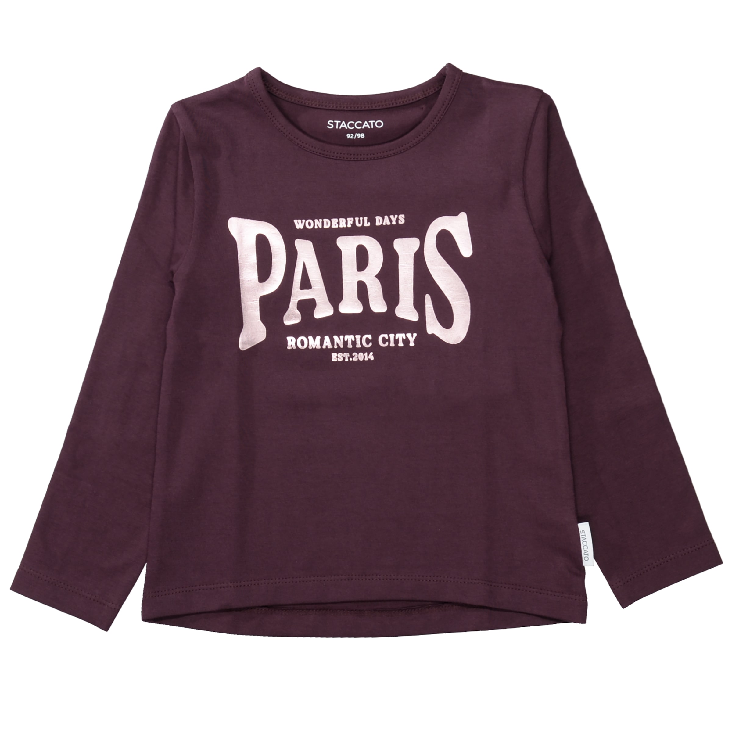 STACCATO T-shirt à manches longues Paquet, 3 coton avec élasthanne, à motifs, avec imprimés