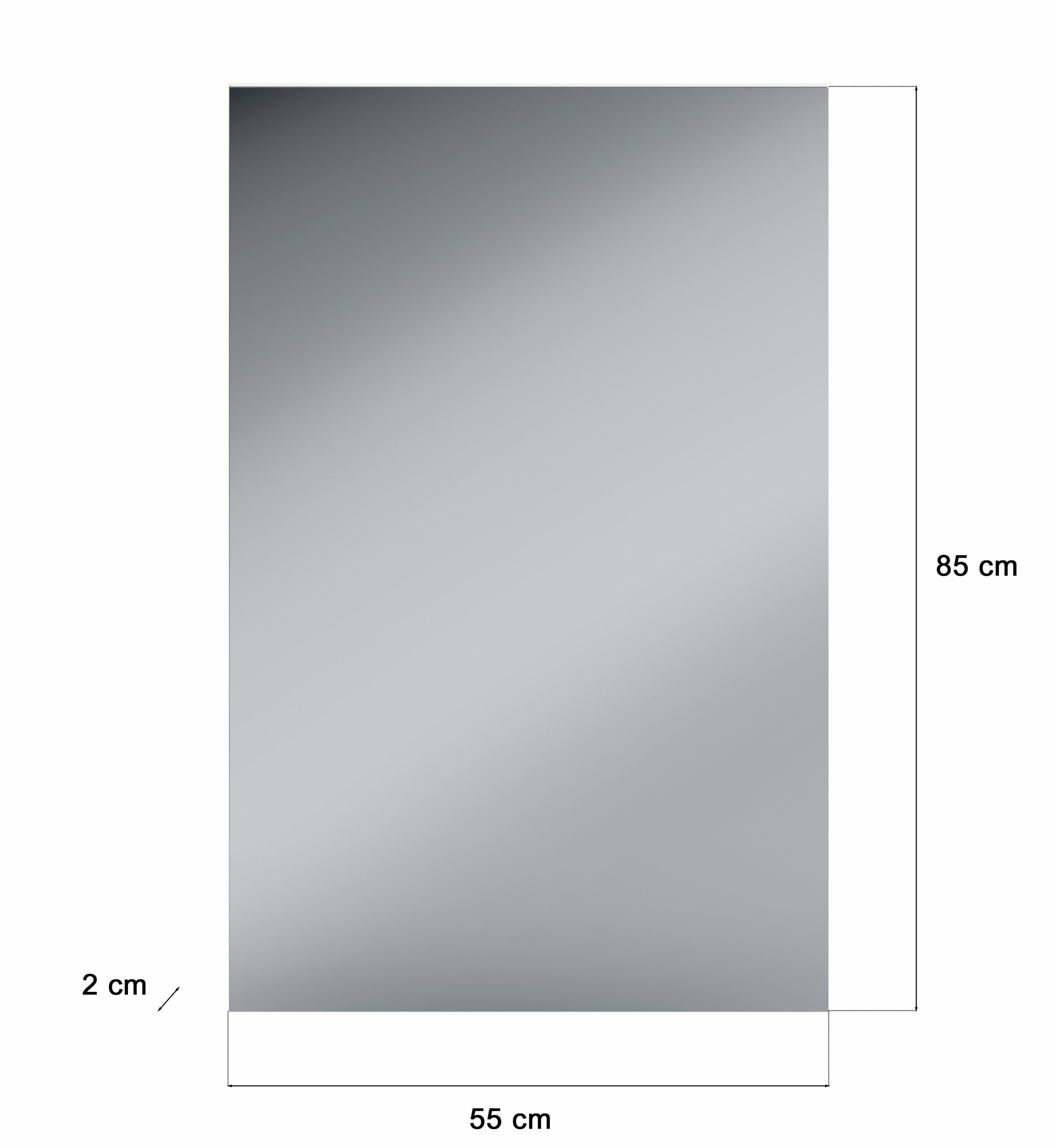 INOSIGN Garderobenspiegel »Malmö, Höhe 85 cm, rahmenlose Optik, hochwertiges Spiegelglas« Spiegel, Wandspiegel, Flurspiegel, Dielenspiegel