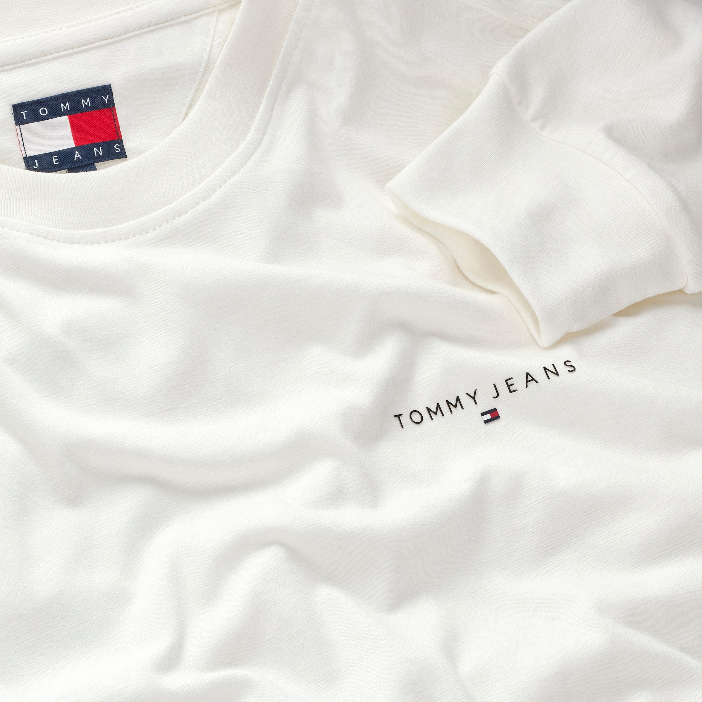 Tommy Jeans T-shirt à manches longues »TJM SLIM CHEST LINEAR LS TEE EXT« Mit Rundhalsausschnitt