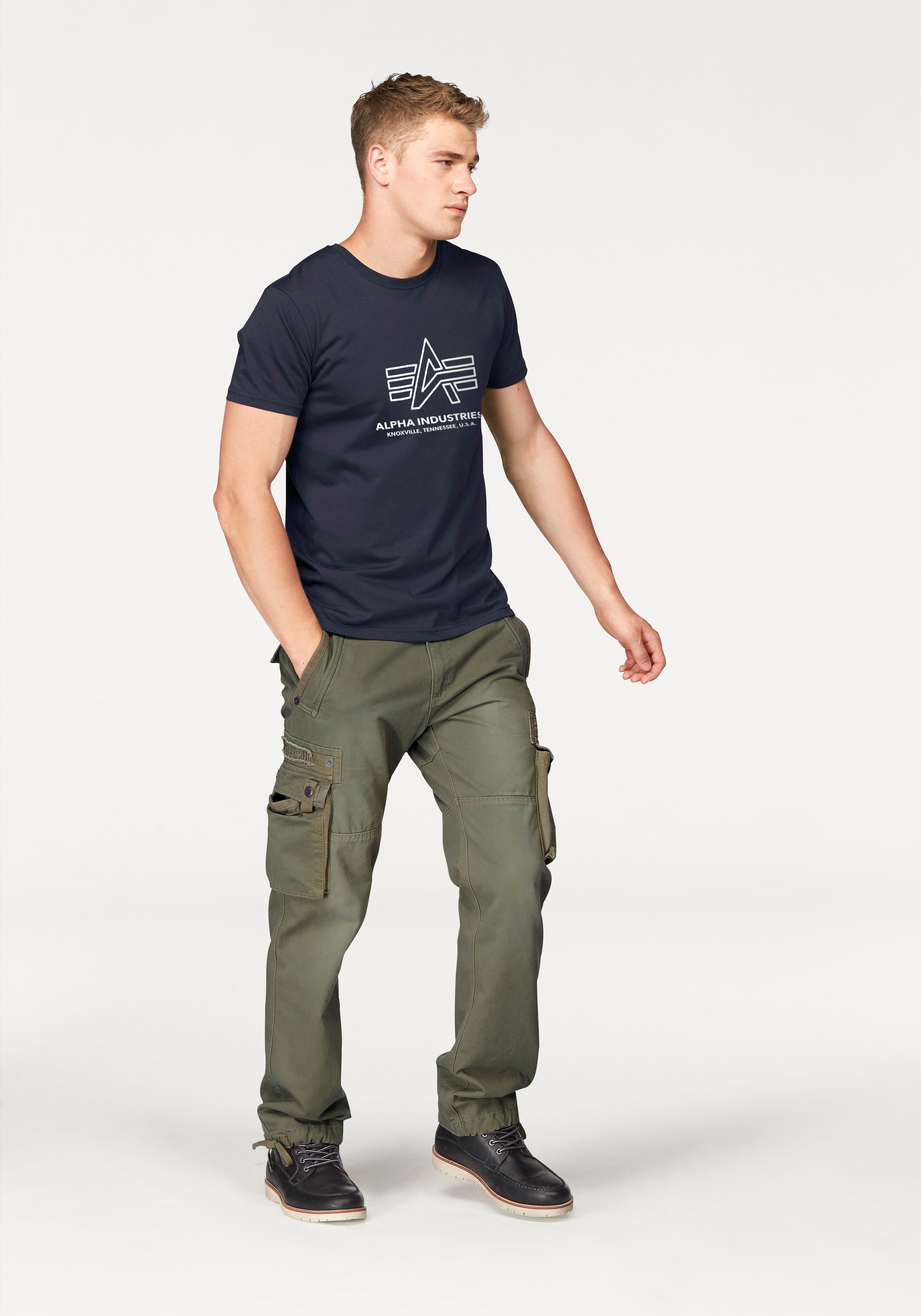 Alpha Industries Shirt à col rond »Logo Print T«