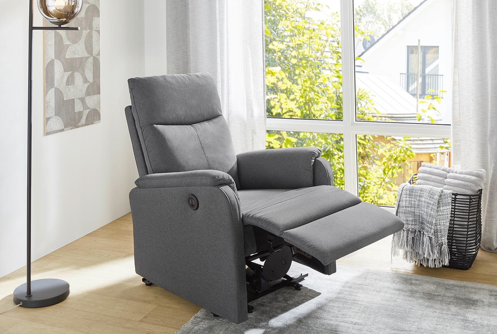 Jockenhöfer Gruppe TV-Sessel »Bristol, B: 72 cm, Sitzhöhe: 50 cm« mit elektr. Relaxfunktion & USB-Anschluss, Federkern