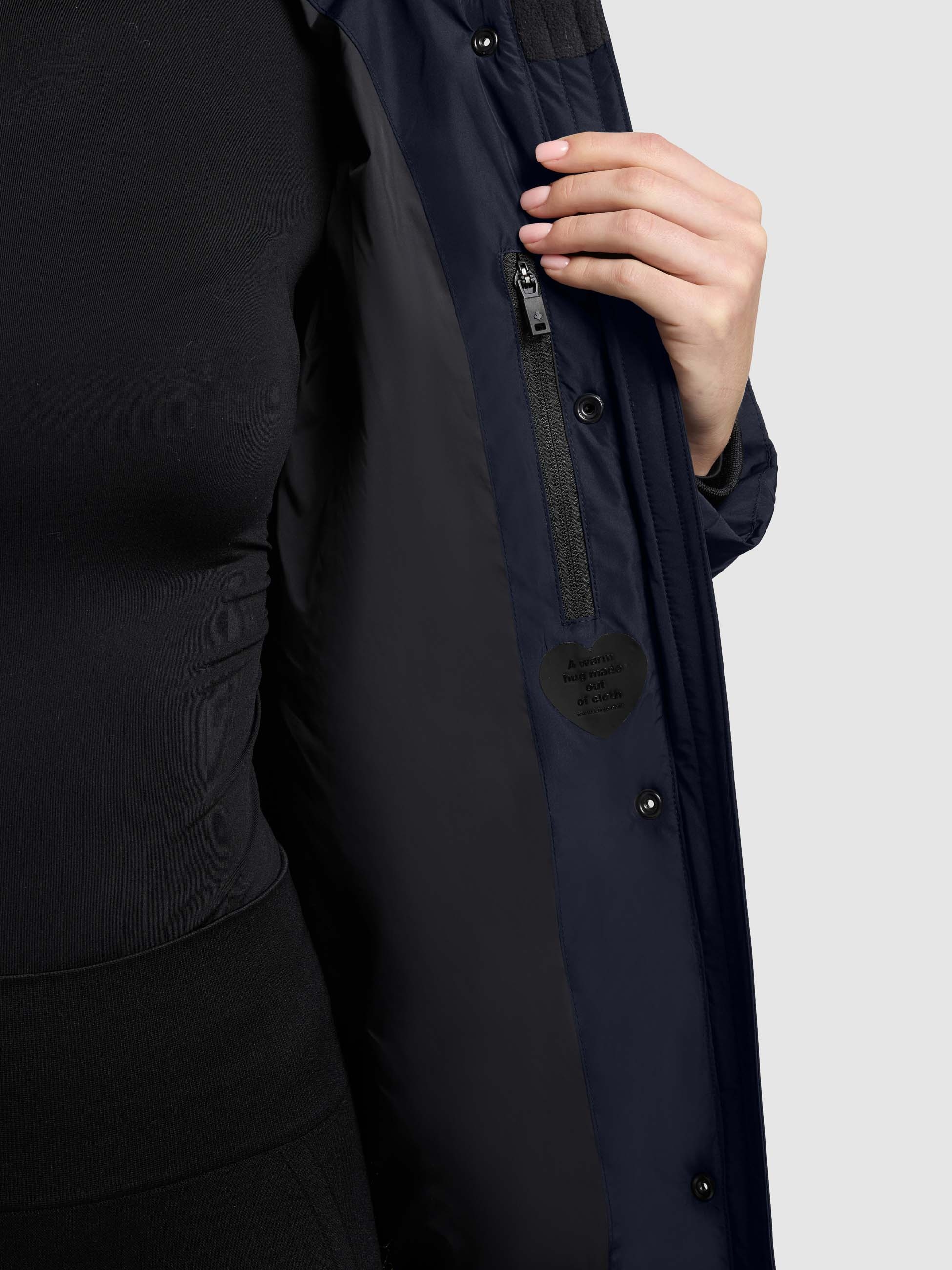khujo Manteau matelassé »PULSET2« seitliche Schlitze mit Druckknöpfen