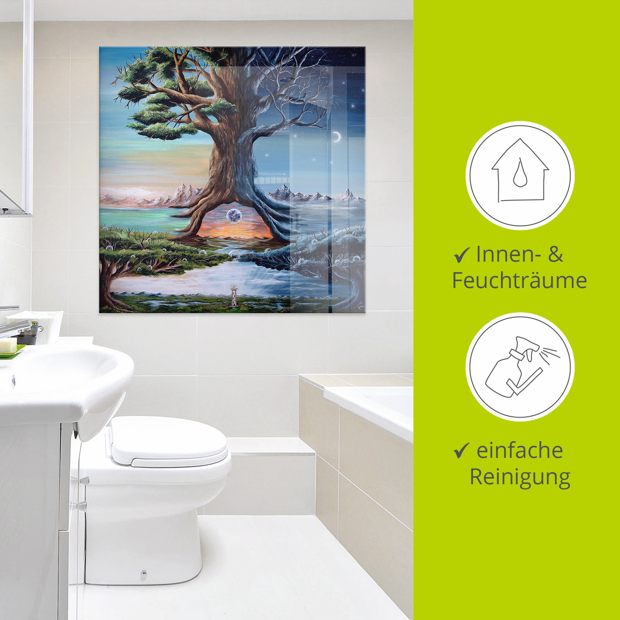 Artland Tableau en verre »Zwischenwelten« 1 cuis tlg. in verschiedenen Grössen