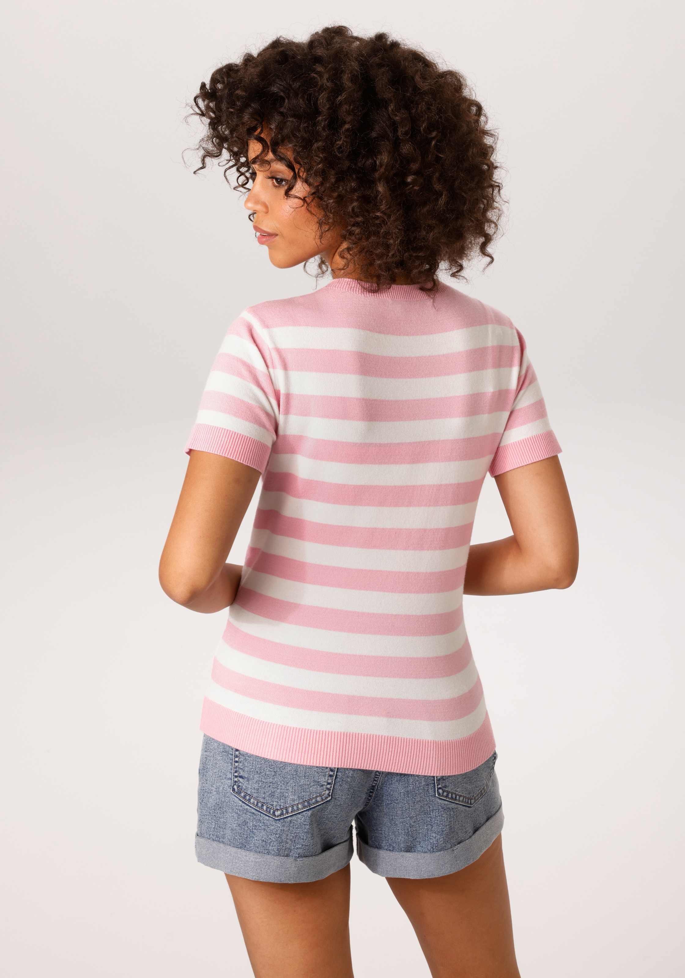 Aniston CASUAL Strickpullover , gestreift mit eingestricktem Herz - NEUE KOLLEKTION