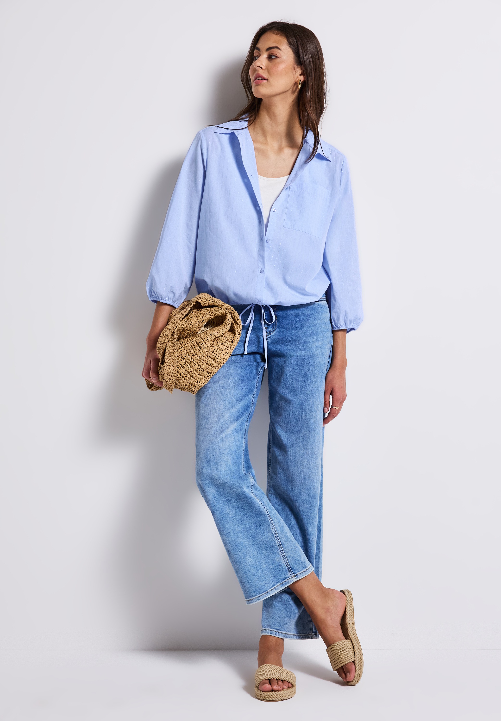 STREET ONE Hemdbluse mit Brust Tasche