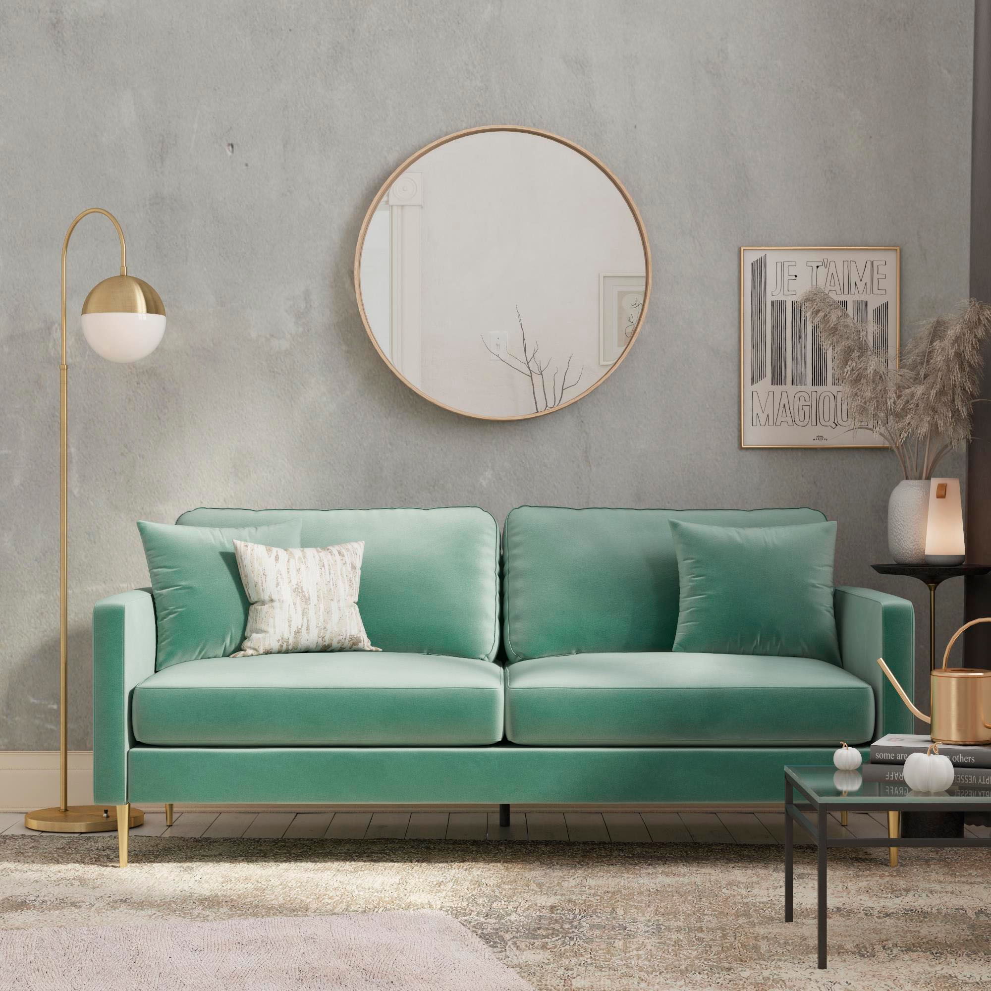 CosmoLiving by Cosmopolitan 3-places »Highland« pflegeleichter Veloursbezug, Sitz und Rücken gepolstert, Sitzhöhe 46cm