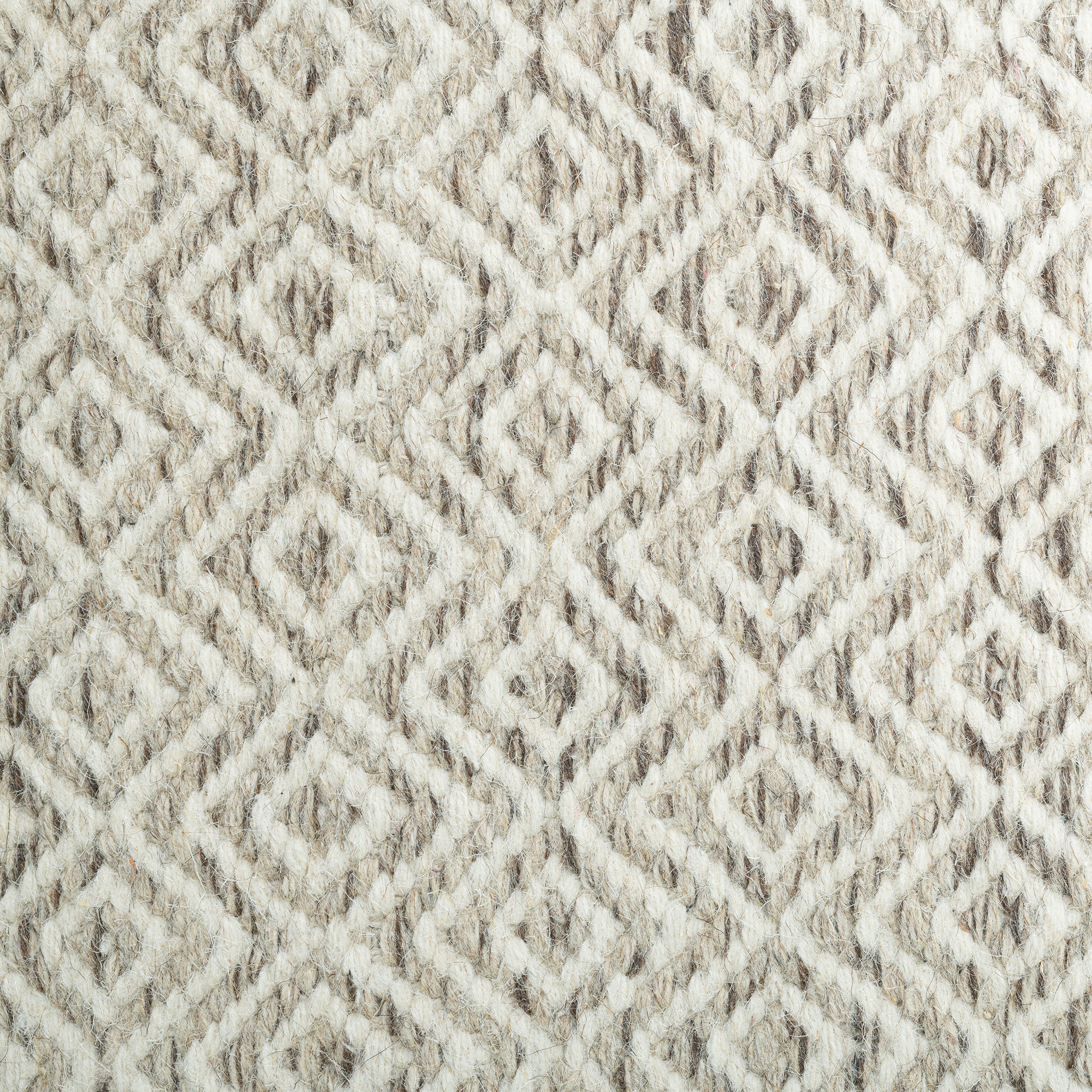 THEKO Tapis en laine »Trondheim PO-502« Rectangulaire 10 mm Höhe Tapis tissé à la main, tissu plat, pure laine, tissé main, motif losanges