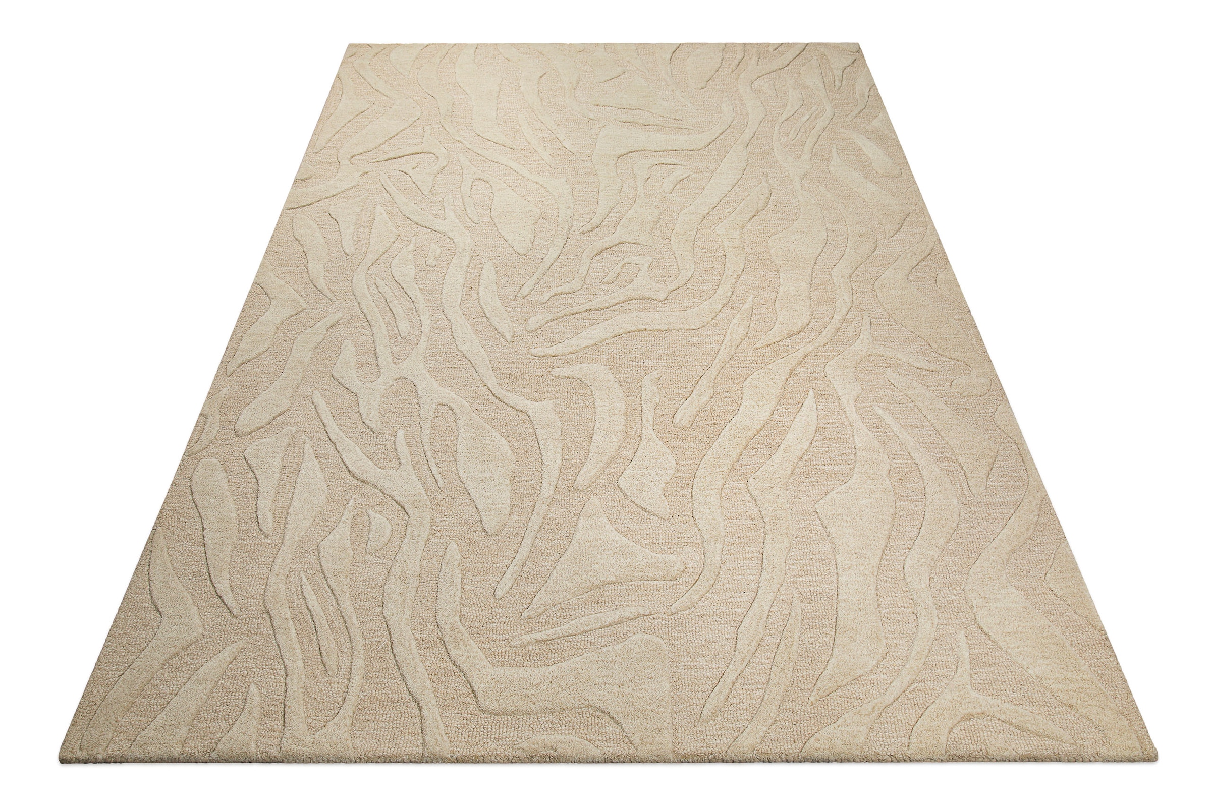 Wecon home Tapis »Lior« Rectangulaire 10 mm Höhe Wollteppich, abstrakt, hochwertig, handgetuftet, robust, modern