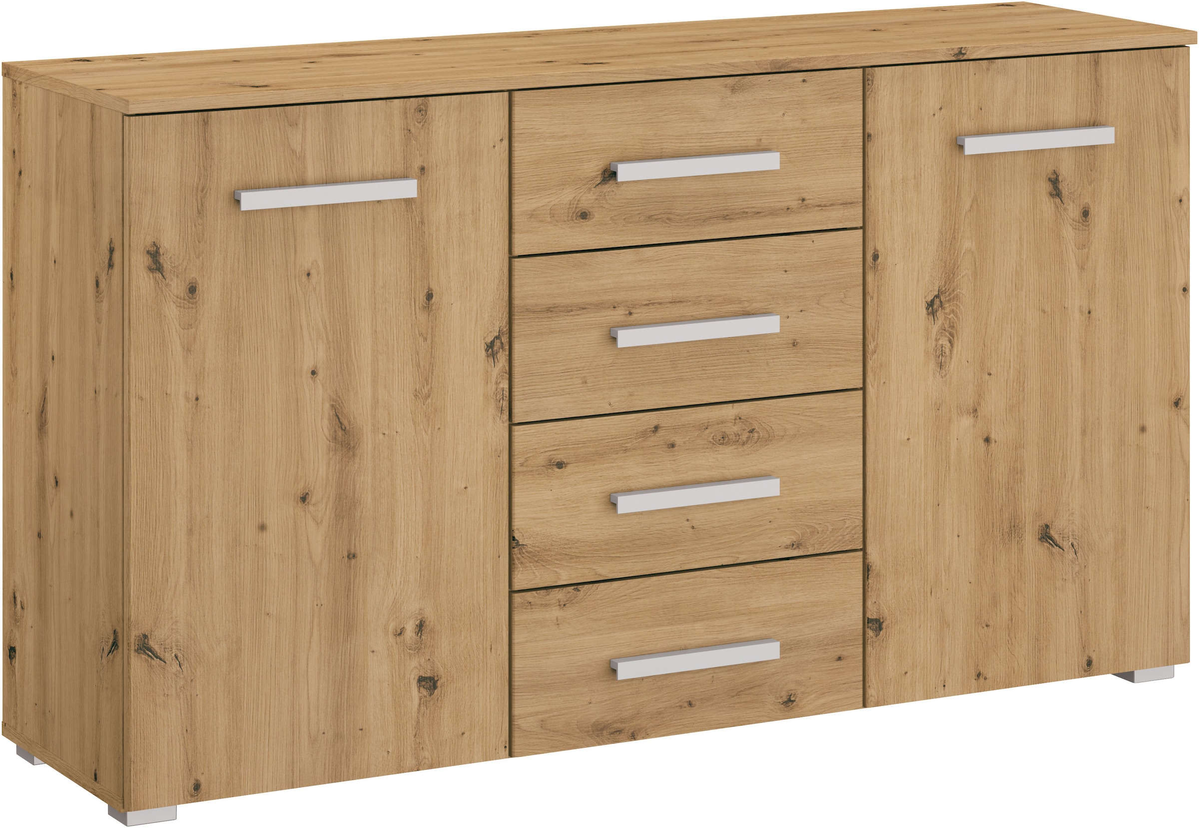 rauch Schubkastenkommode »Sideboard Kommode Kombikommode KOLUNA mit Dekorfront« Breite 120 cm mit moderner Dekorfront,  vier grosse Schubladen, mit insgesamt 4 Einlegeböden MADE IN GERMANY
