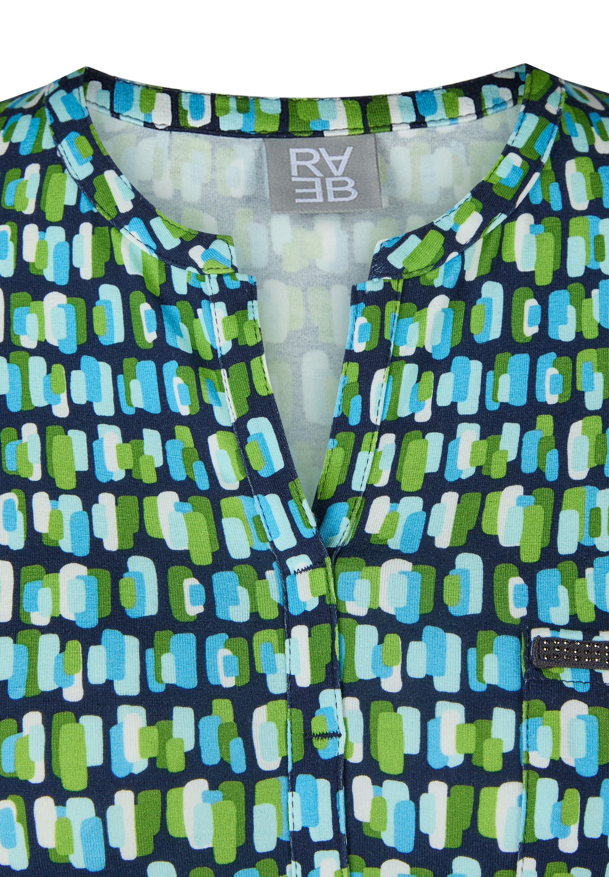 Rabe T-shirt à manches longues mit grafischem Muster