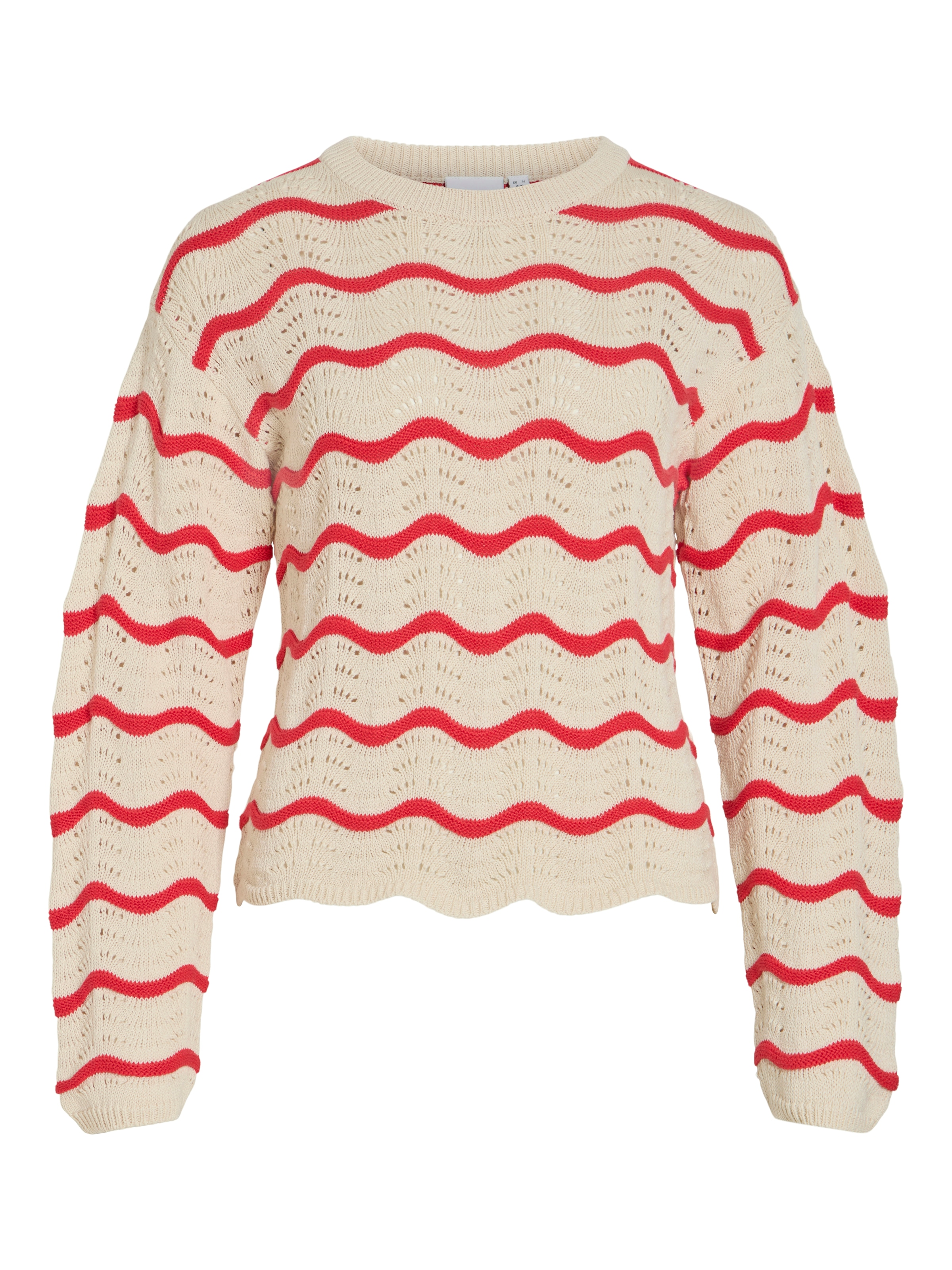 Vila Pull en tricot »VIWAVE O-NECK LS POINTELLE KNIT TOP-NOOS«