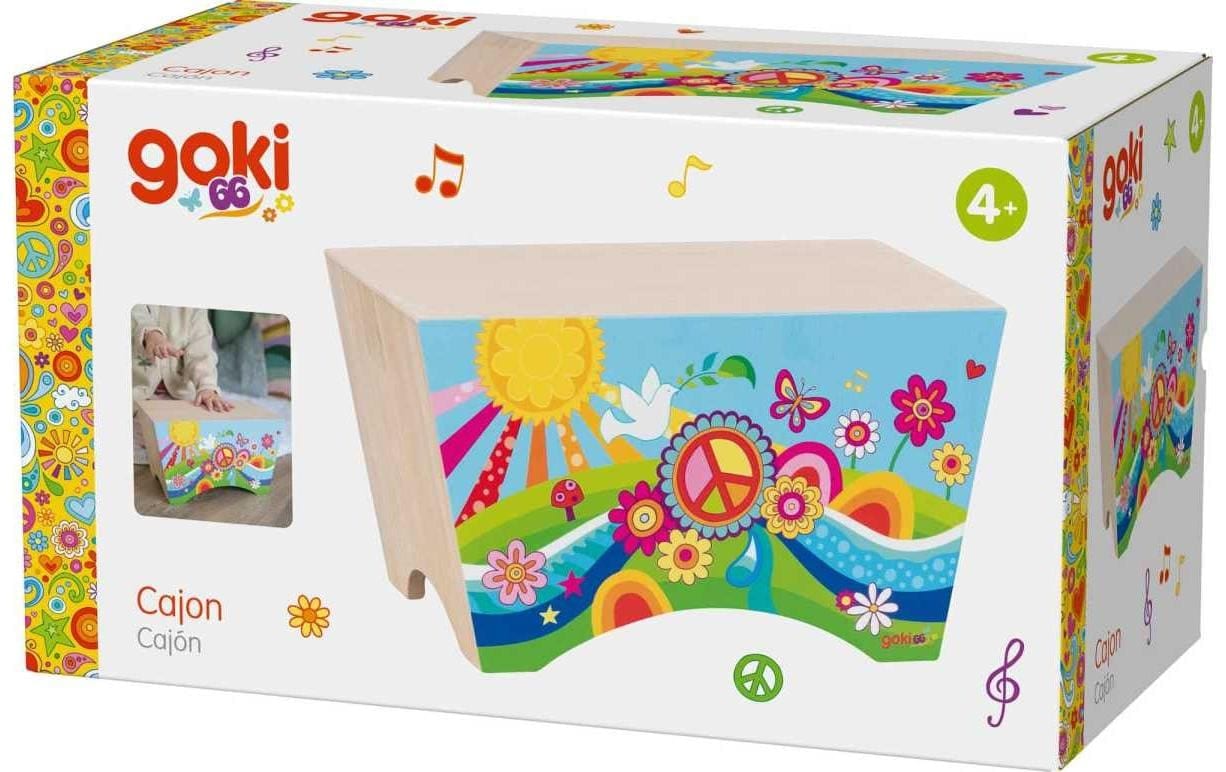 goki Spielzeug-Musikinstrument »Cajon Blumenwiese 30 x 15,5 x 17 cm«