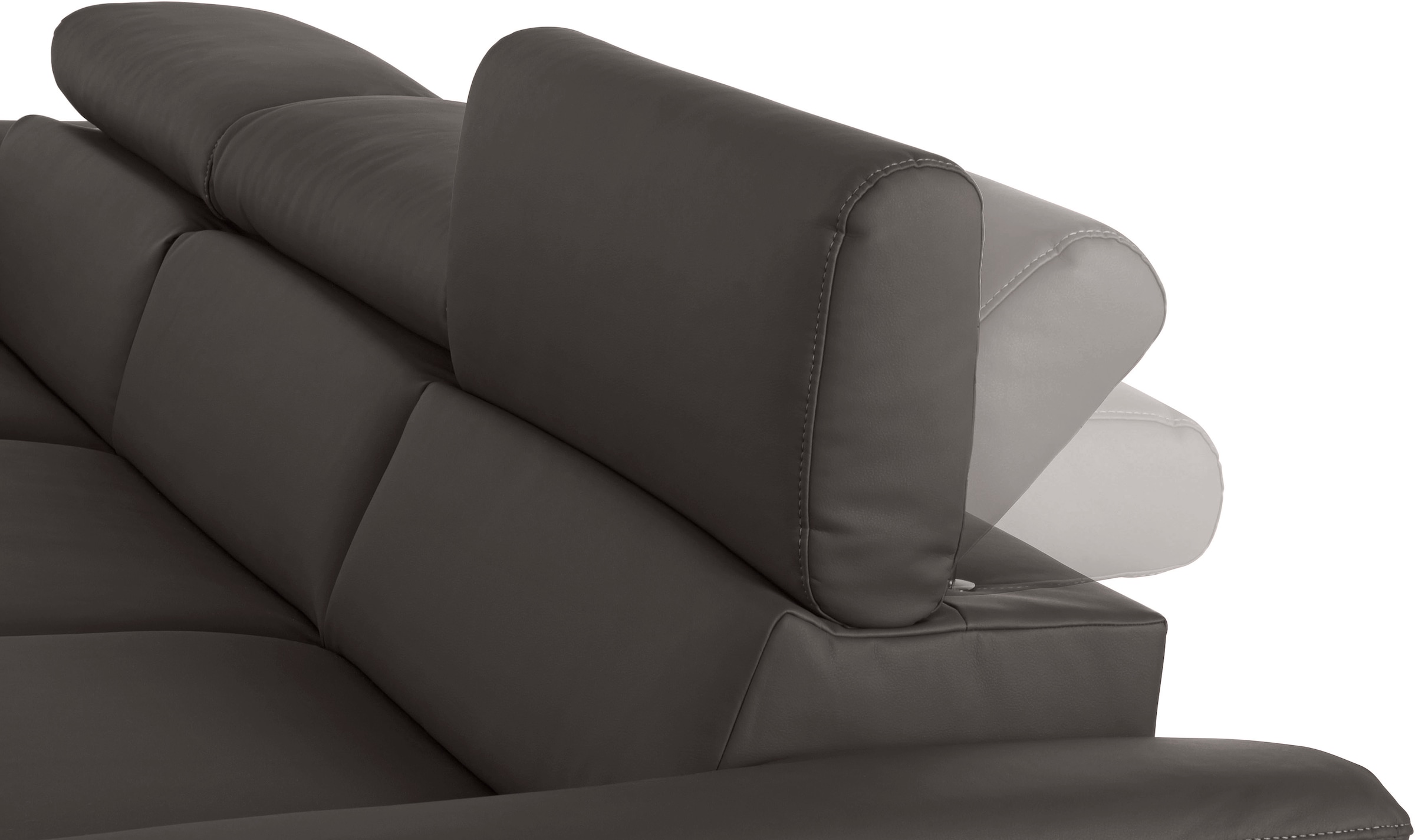 COTTA Ecksofa »Komaris L-Form, B: 244 cm« mit Kopfteilverstellung, optional Schlaffunktion, Bettkasten & Licht