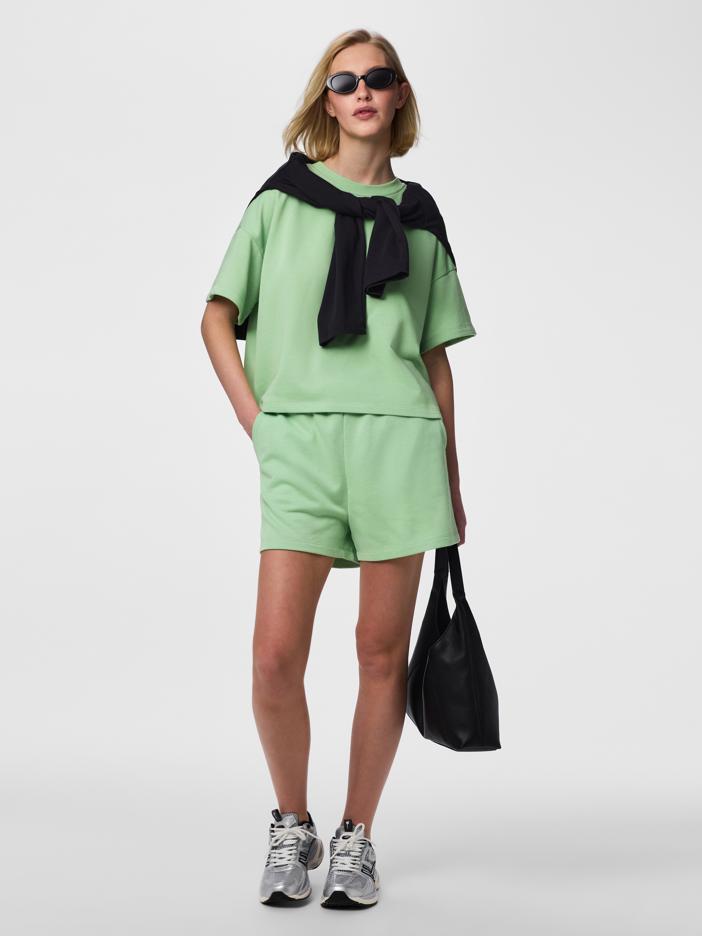 pieces Sweatshirt »PCCHILLI SUMMER 2/4 LOOSE SWEAT NOOS BC«, Baumwollmischung, loose fit
