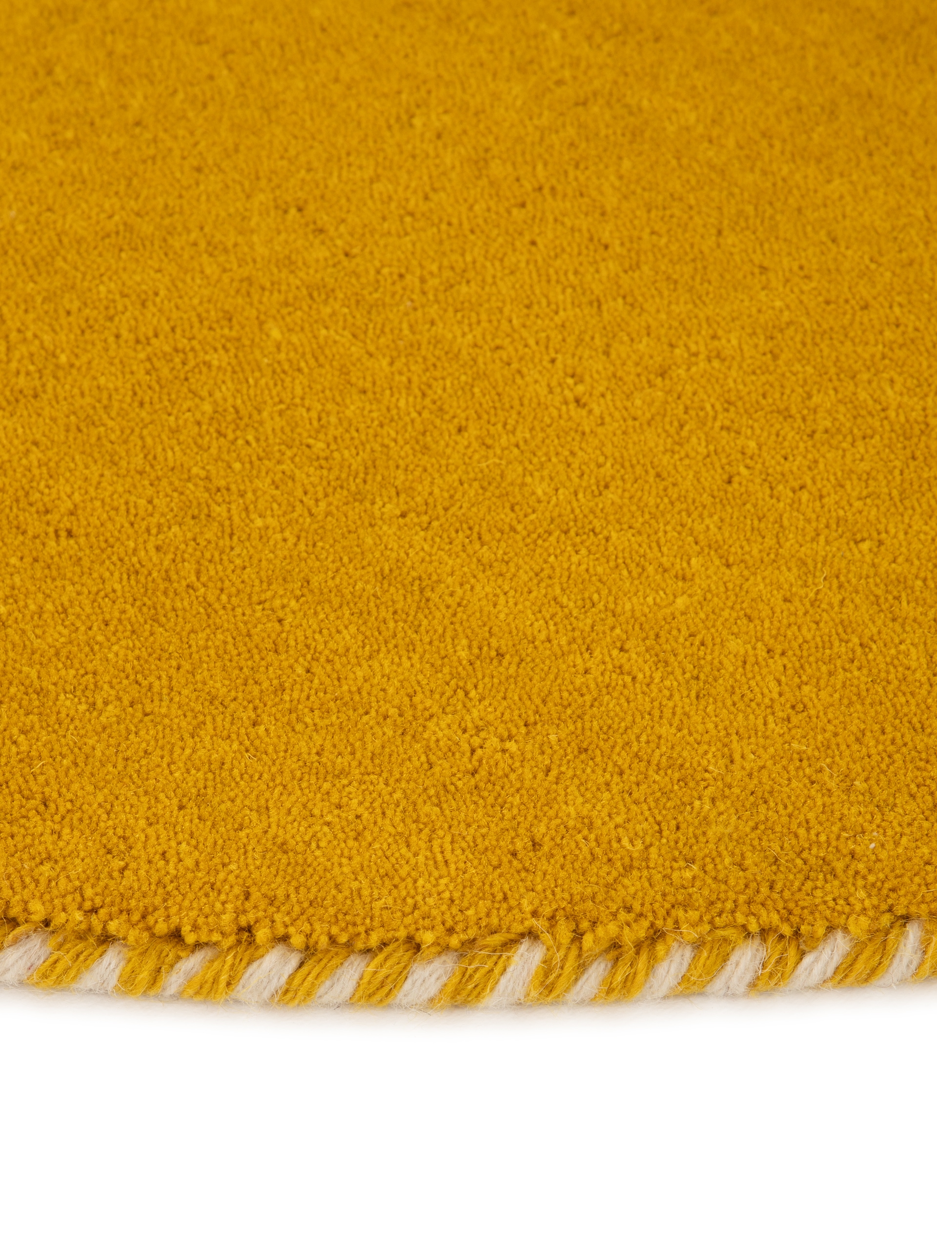 carpetfine Tapis en laine »Gabbeh Lola Uni« Rond 14 mm Höhe mit natürlichem Pflanzenmaterial von Hand gewebt, auch als Läufer