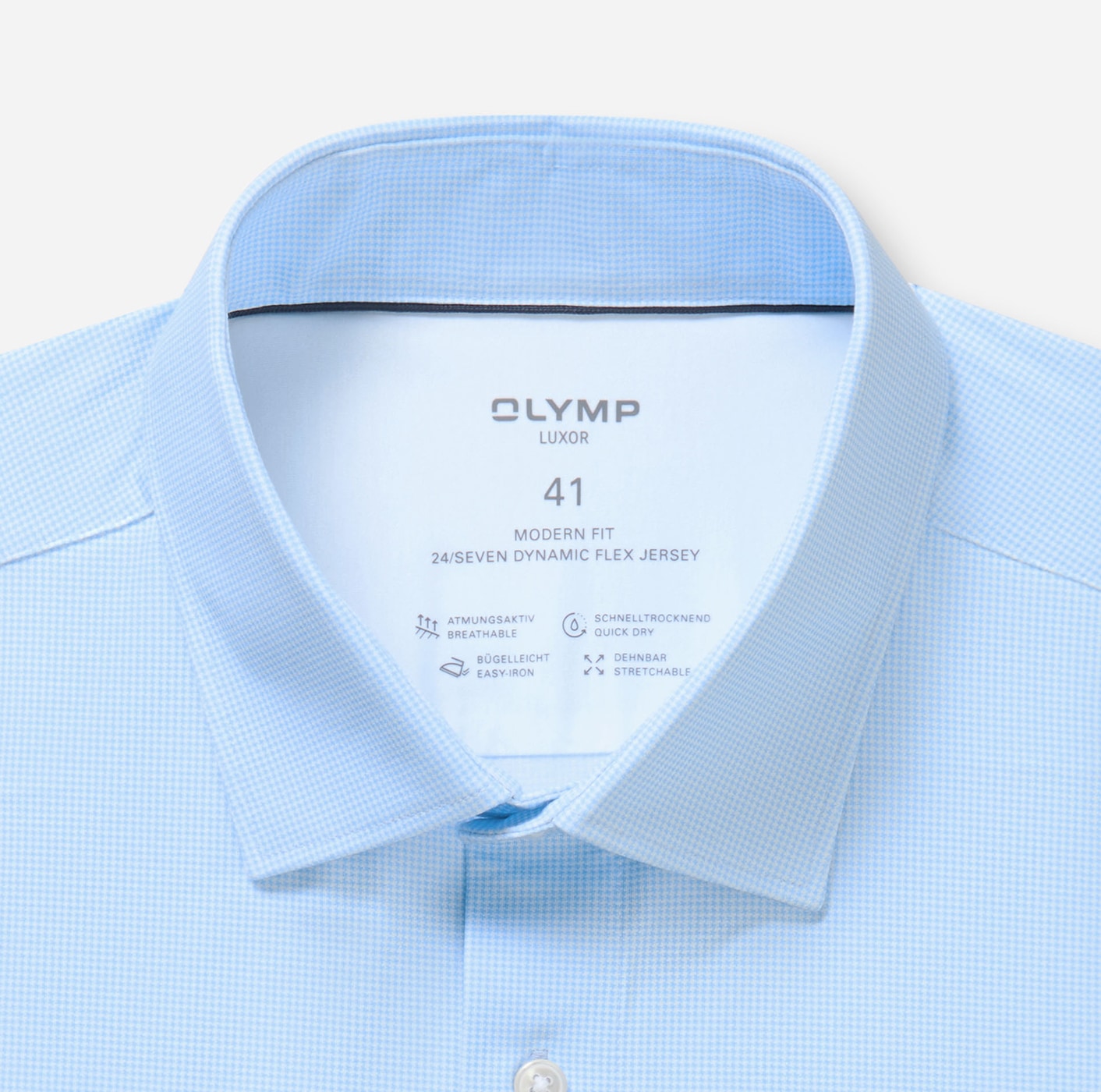 OLYMP Chemise à manches longues »Luxor 24/Seven« Businesshemd, Jersey, modern fit, New Kentkragen