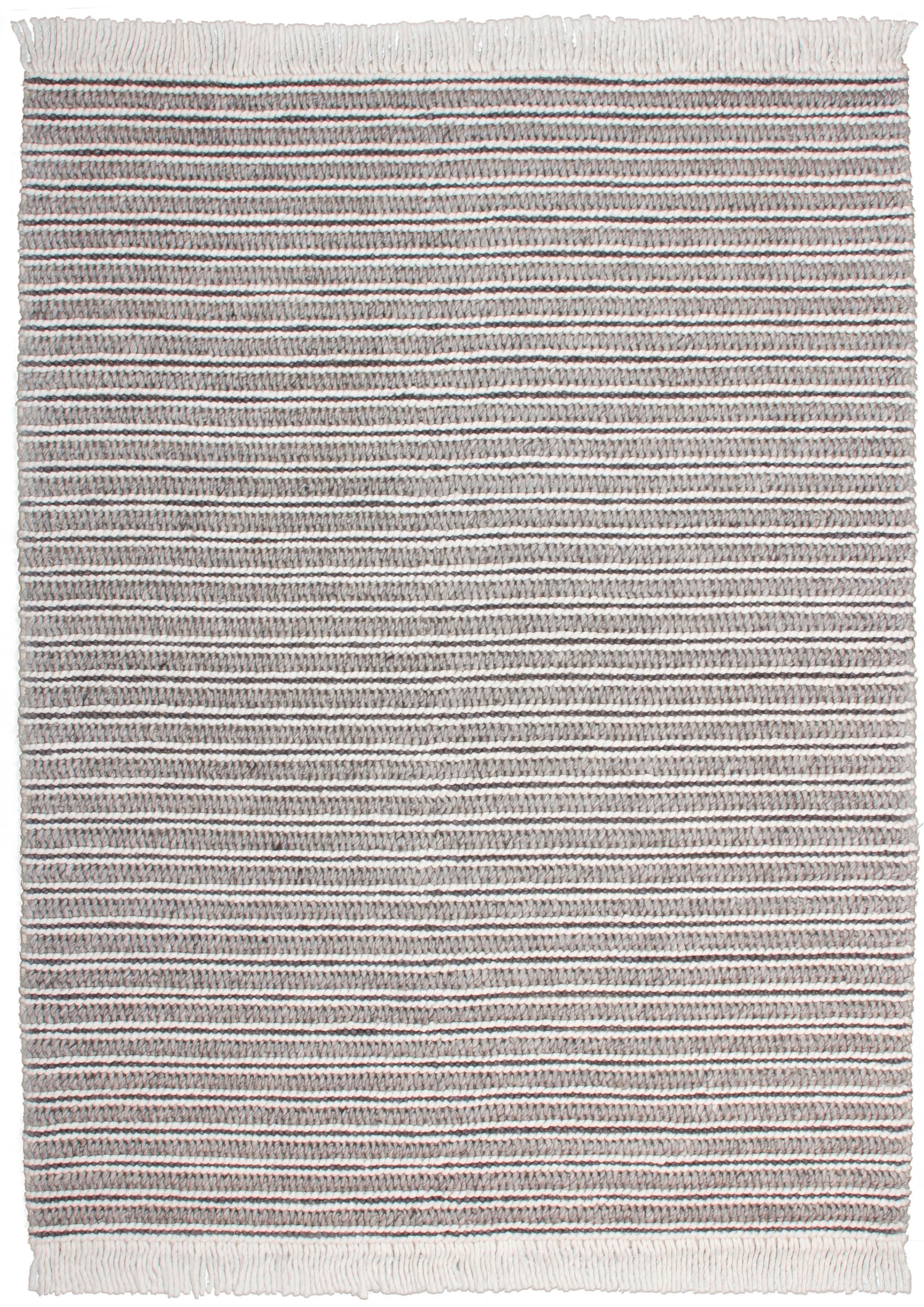 calo-deluxe Teppich »Bature 200« rechteckig 10 mm Höhe Wolle mit Viskose und Fransen, Wohnzimmer