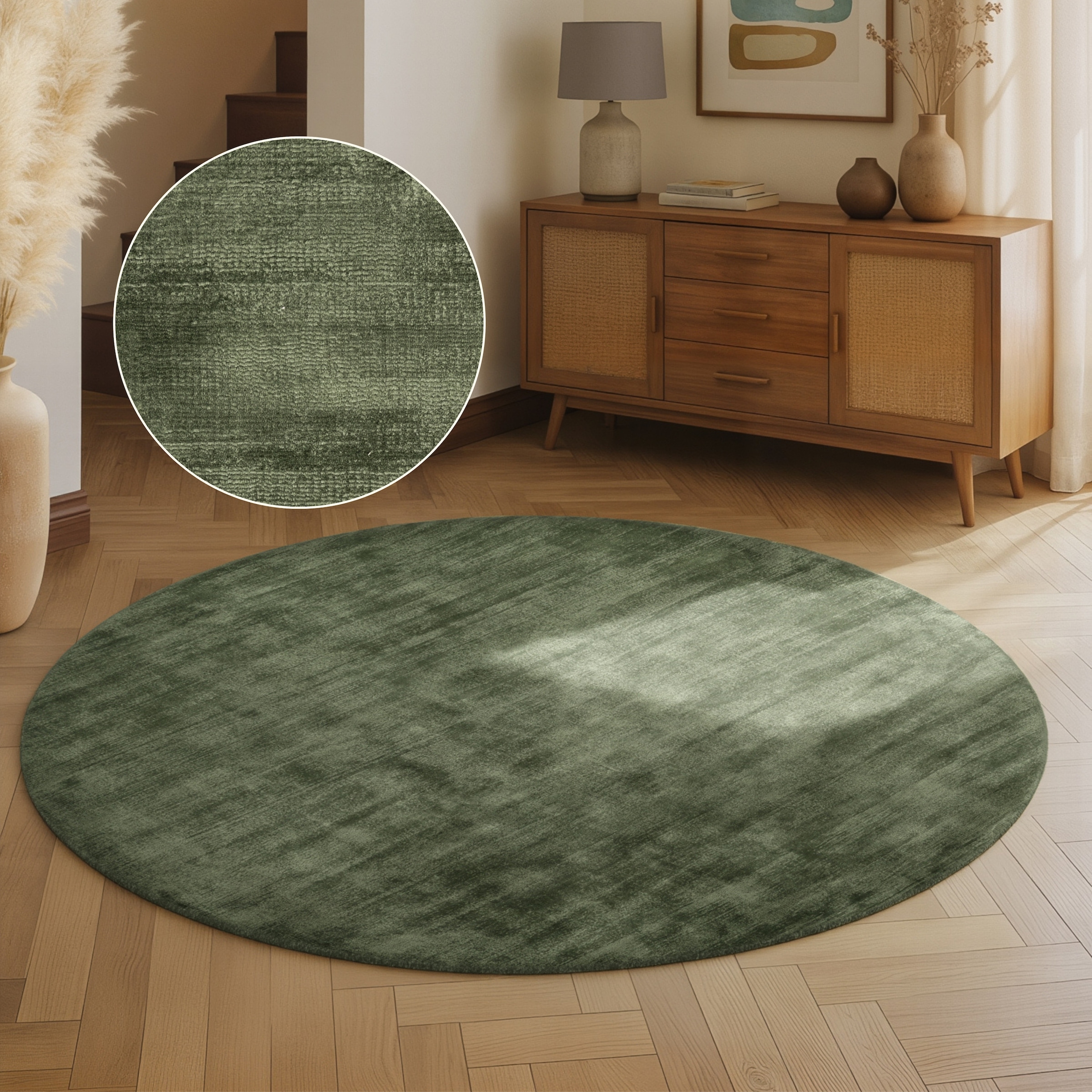 vikosa Tapis »Noemi« Rond 10 mm Höhe Brillance discrète, doux, aspect soie, viscose, salon, chambre
