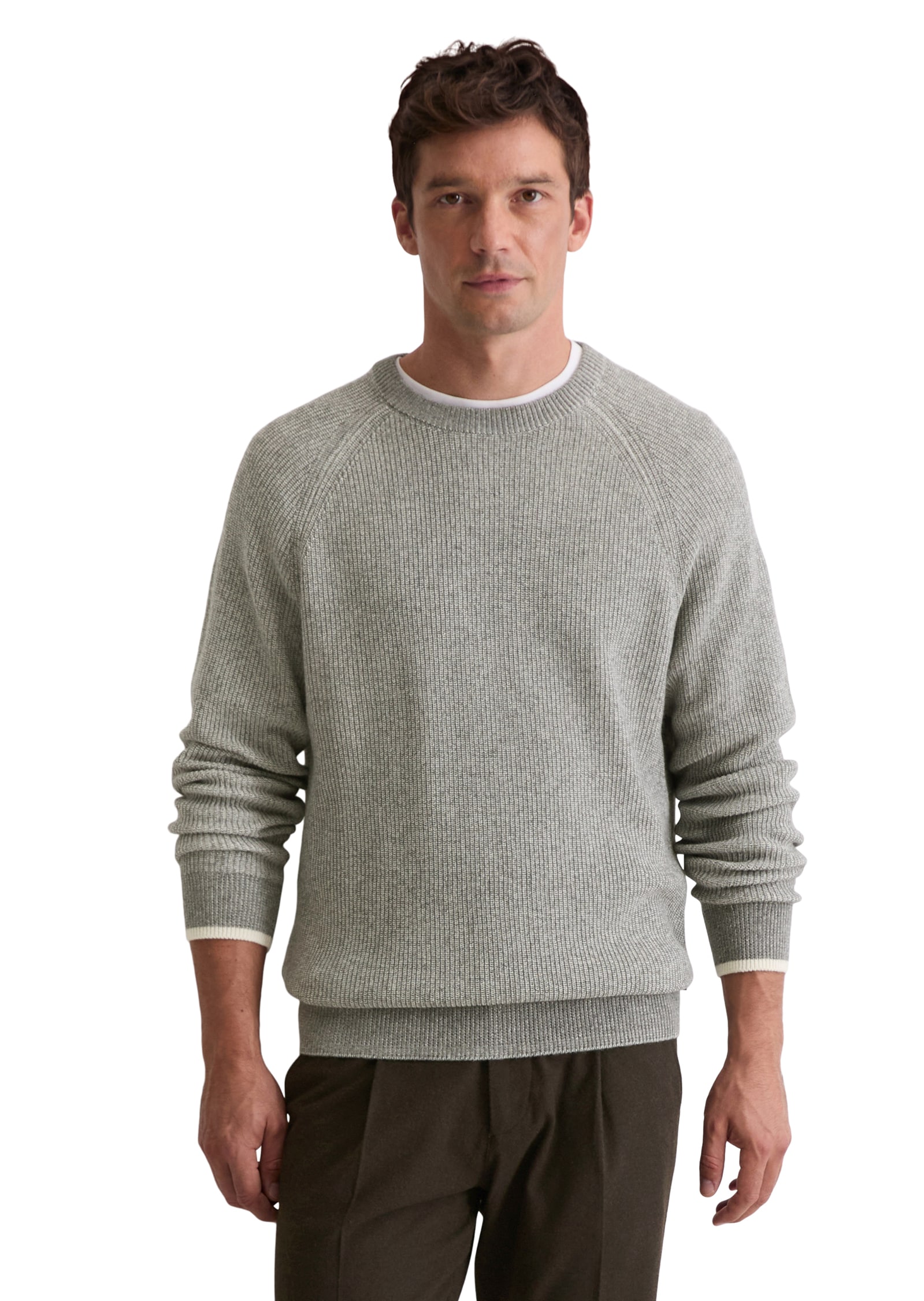 Marc O'Polo Rundhalspullover regular fit, aus weichem Baumwoll-Schurwoll-Mix