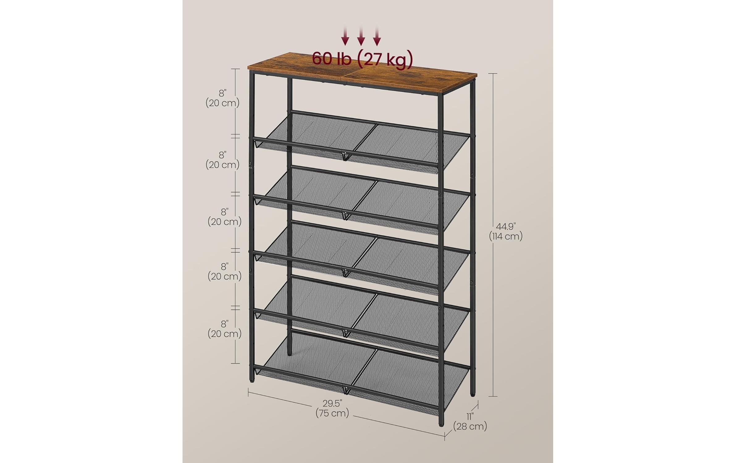 VASAGLE Schuhregal »Industrial 28 x 114 cm«