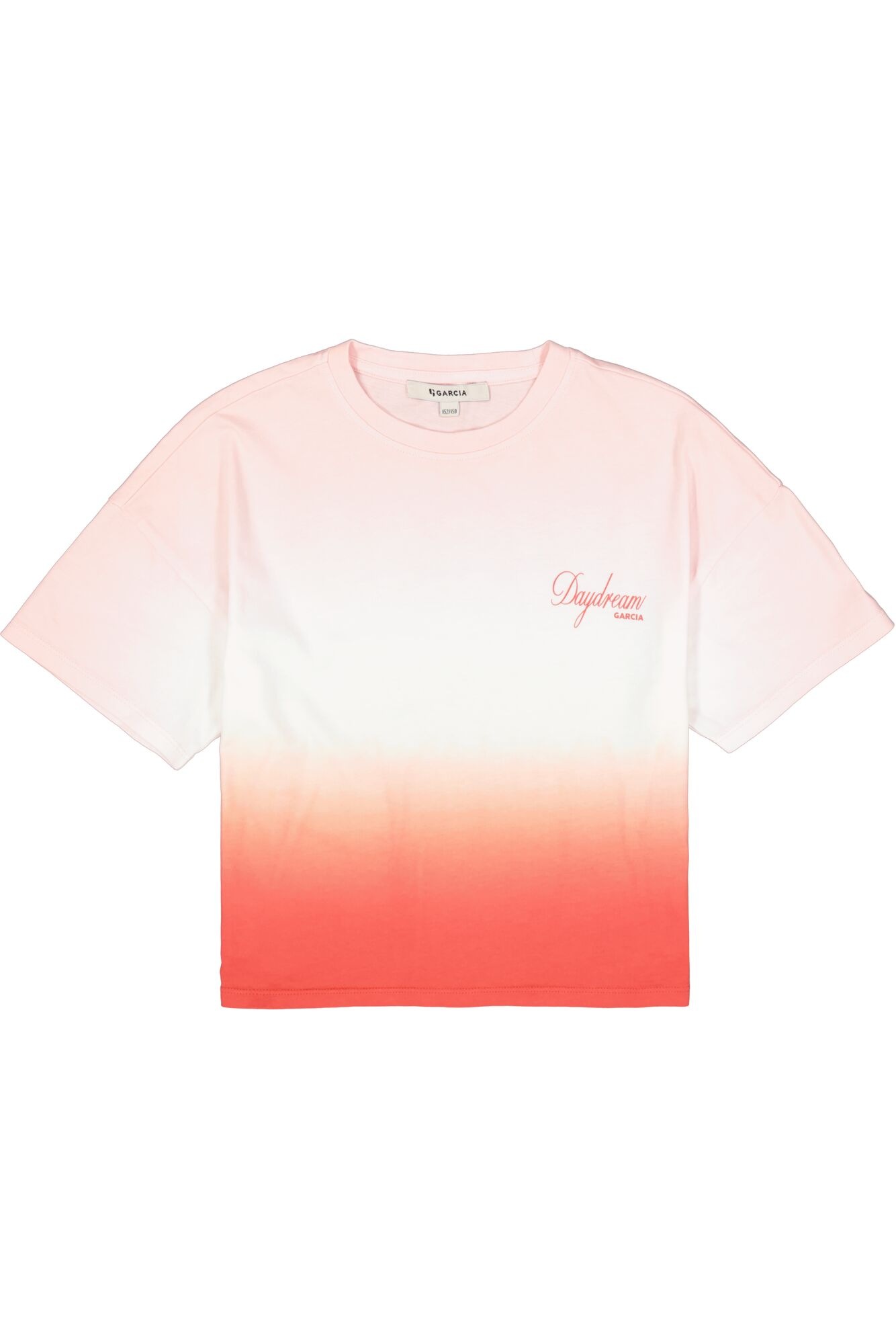 Garcia T-shirt à manches courtes avec dégradé de couleur et impression/pour filles