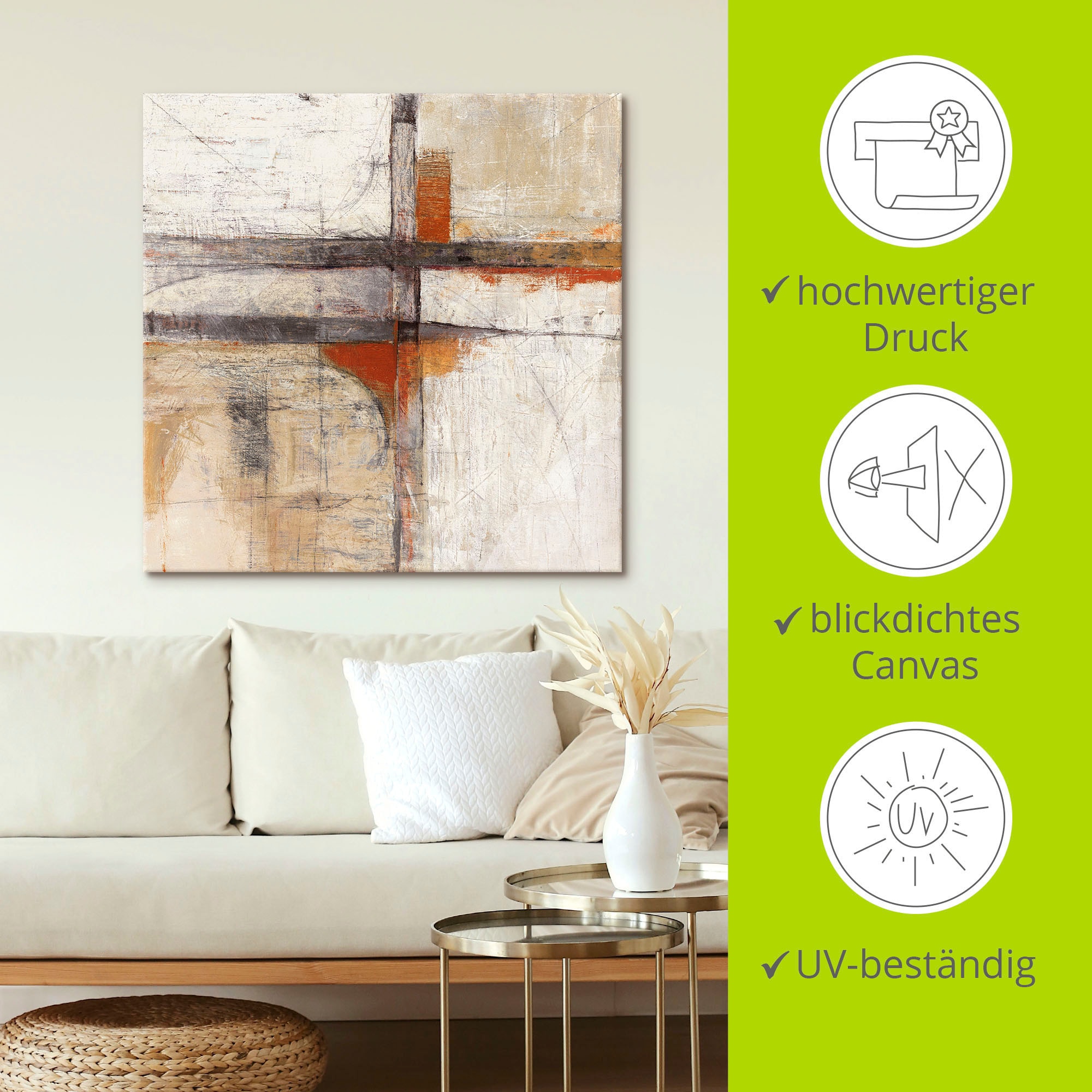 Artland Leinwandbild »Sicht II« Muster 1 Stk. tlg. auf Holzrahmen gespannt