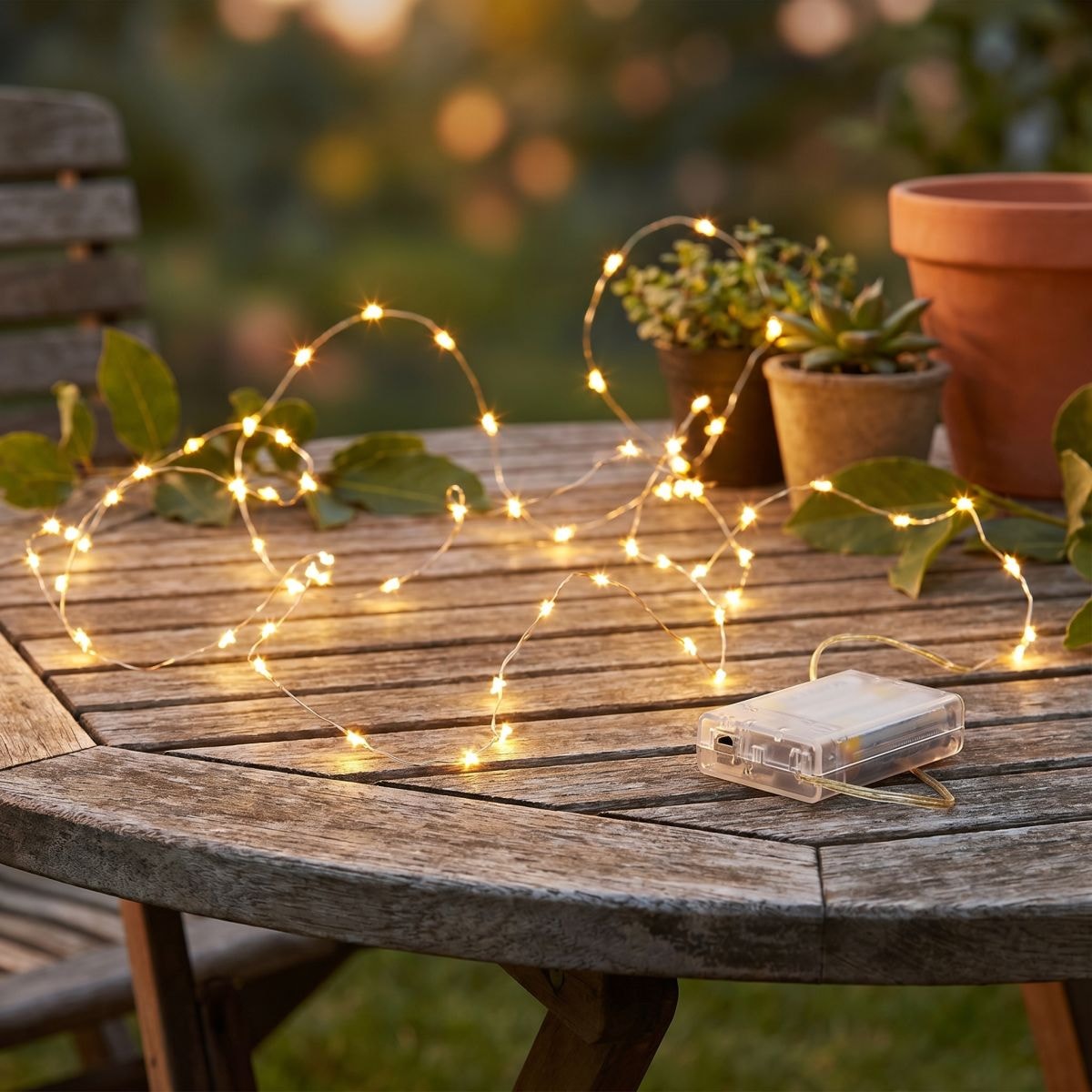 Ambiente Haus LED Aussen-Tischleuchte »LED-Lichterkette« 1 Stk. Warmweiss