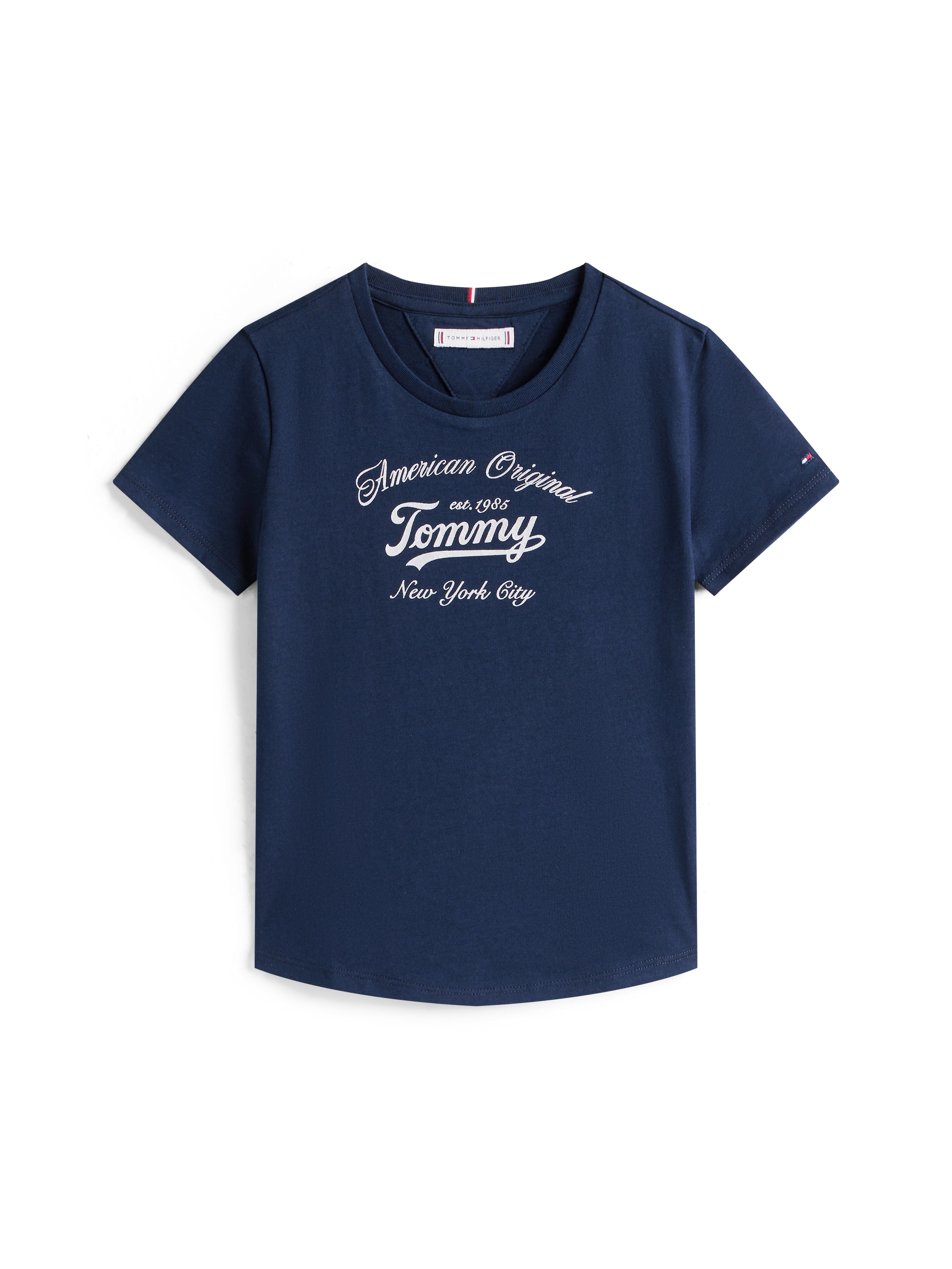 Tommy Hilfiger T-shirt »TOMMY SCRIPT TEE SS« für Kinder bis 16 Jahre, glänzender Druck