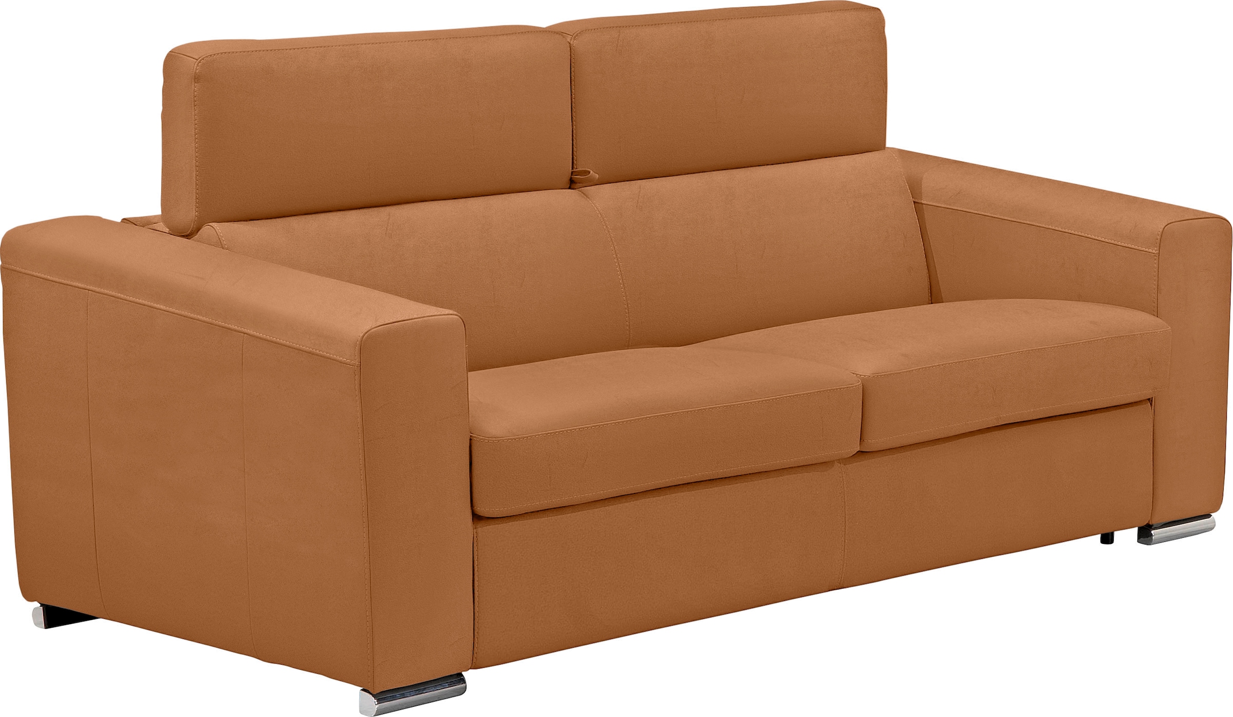 Egoitaliano Schlafsofa »Cabiria, Design und super Sitz- und Liegekomfort« Sofa inkl. Schlaffunktion, Kopfteile verstellbar, mit Metallfüssen