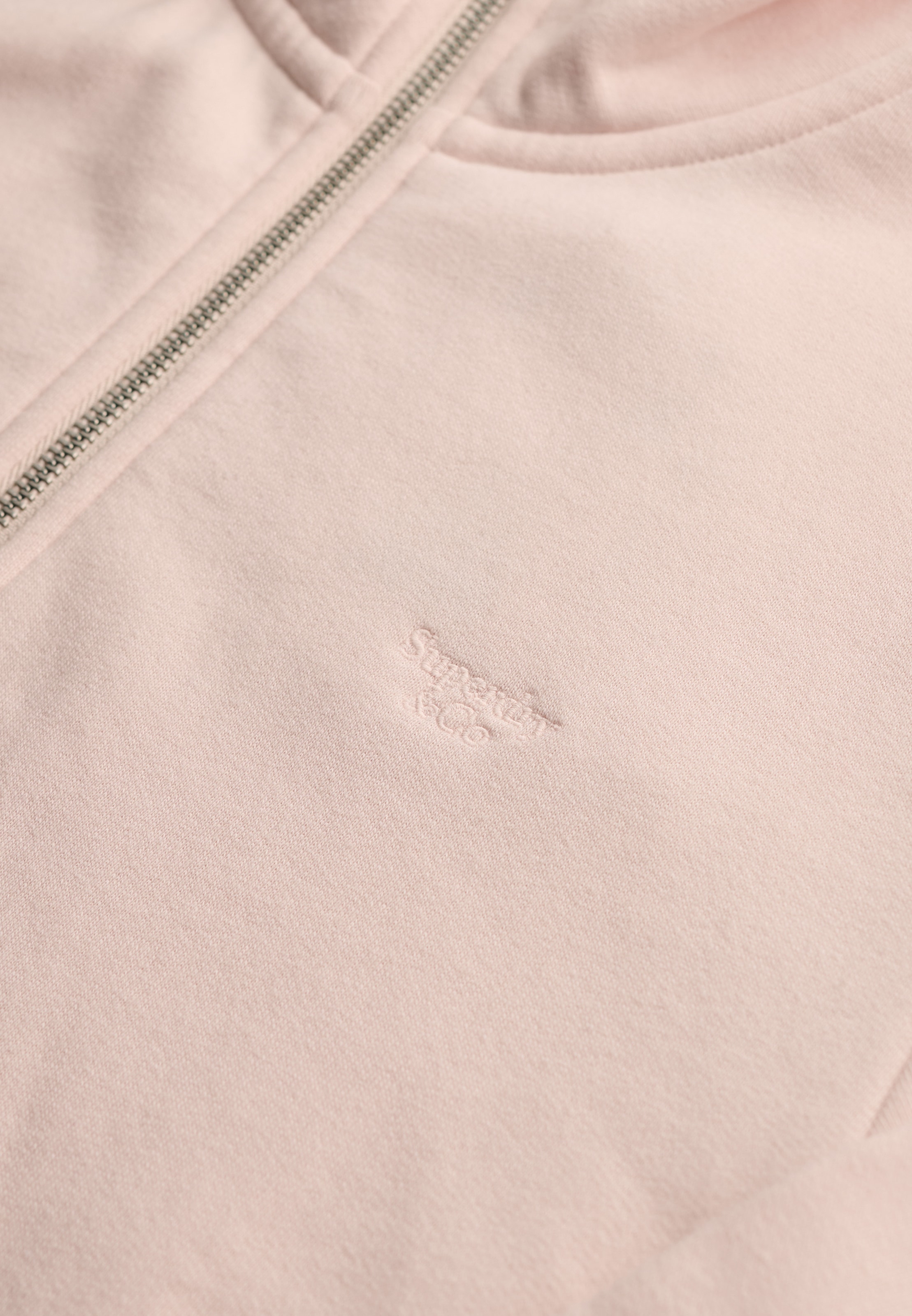 Superdry Sweat-shirt »SIGNATURE EMB HALF ZIP«, avec col montant, en coton et polyester, coupe ample, uni
