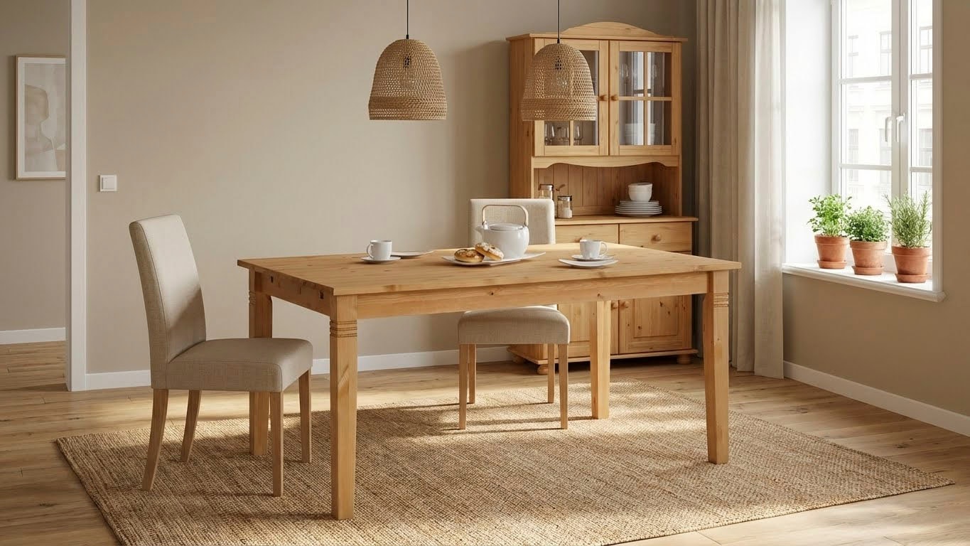 Home affaire Table de salle à manger »Danuta« wahlweise mit Schublade, aus massiver Kiefer, FSC®-zertifiziert