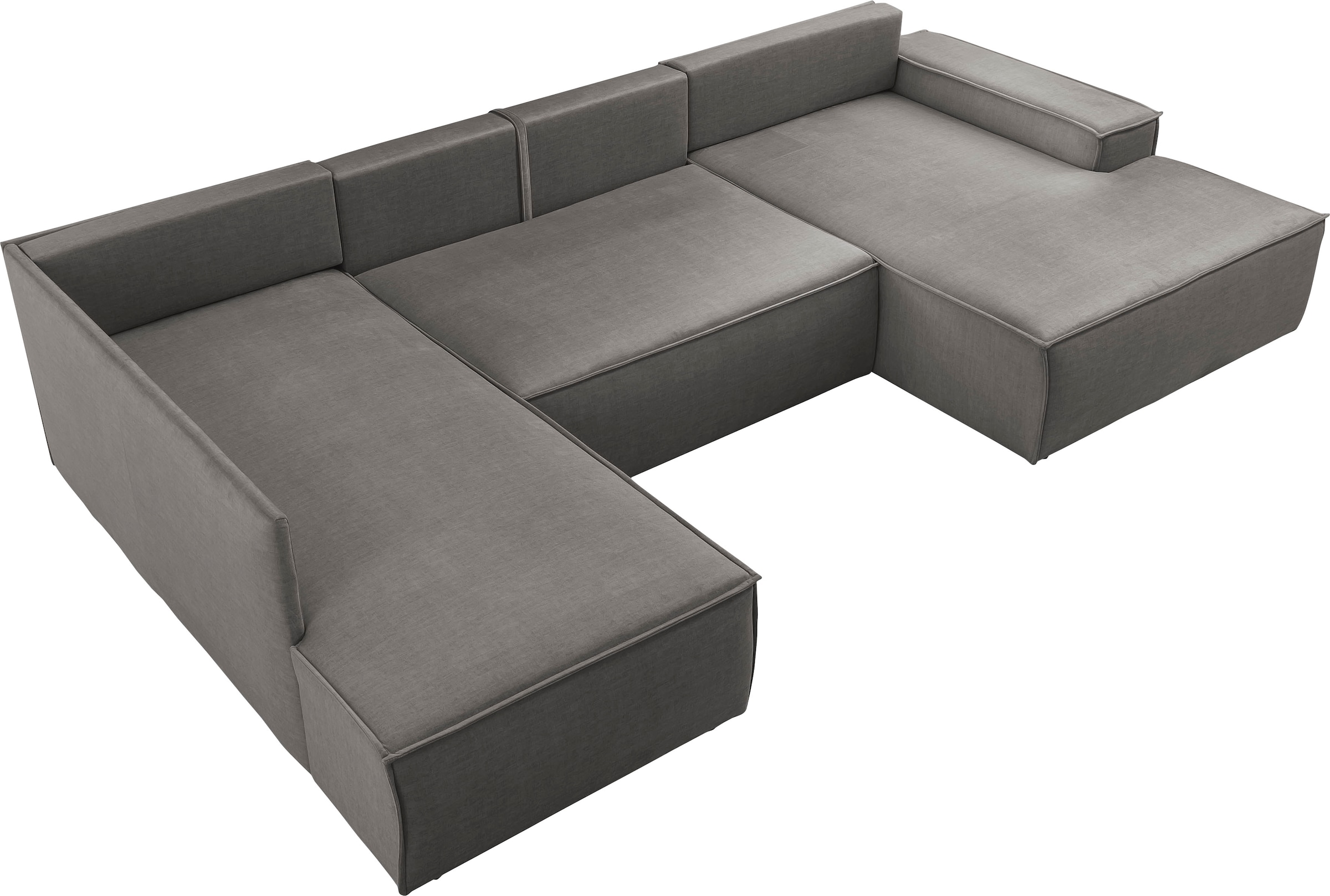 GOODproduct Wohnlandschaft »SHERWOOD U-Form, 329 cm - OTTO. Verlässliche Qualität.« Schlaffunktion m. Bettkasten (194x139 cm), Cord, Vintage, Samtvelours