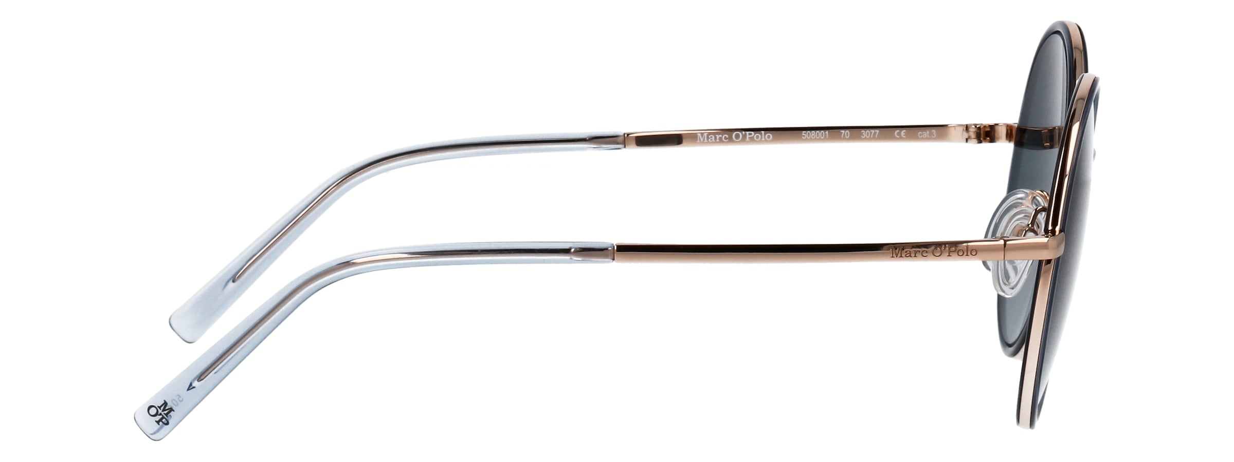Marc O'Polo Sonnenbrille »Modell 508001« Form Rund, Logoschriftzug auf Bügel, Kombifassung