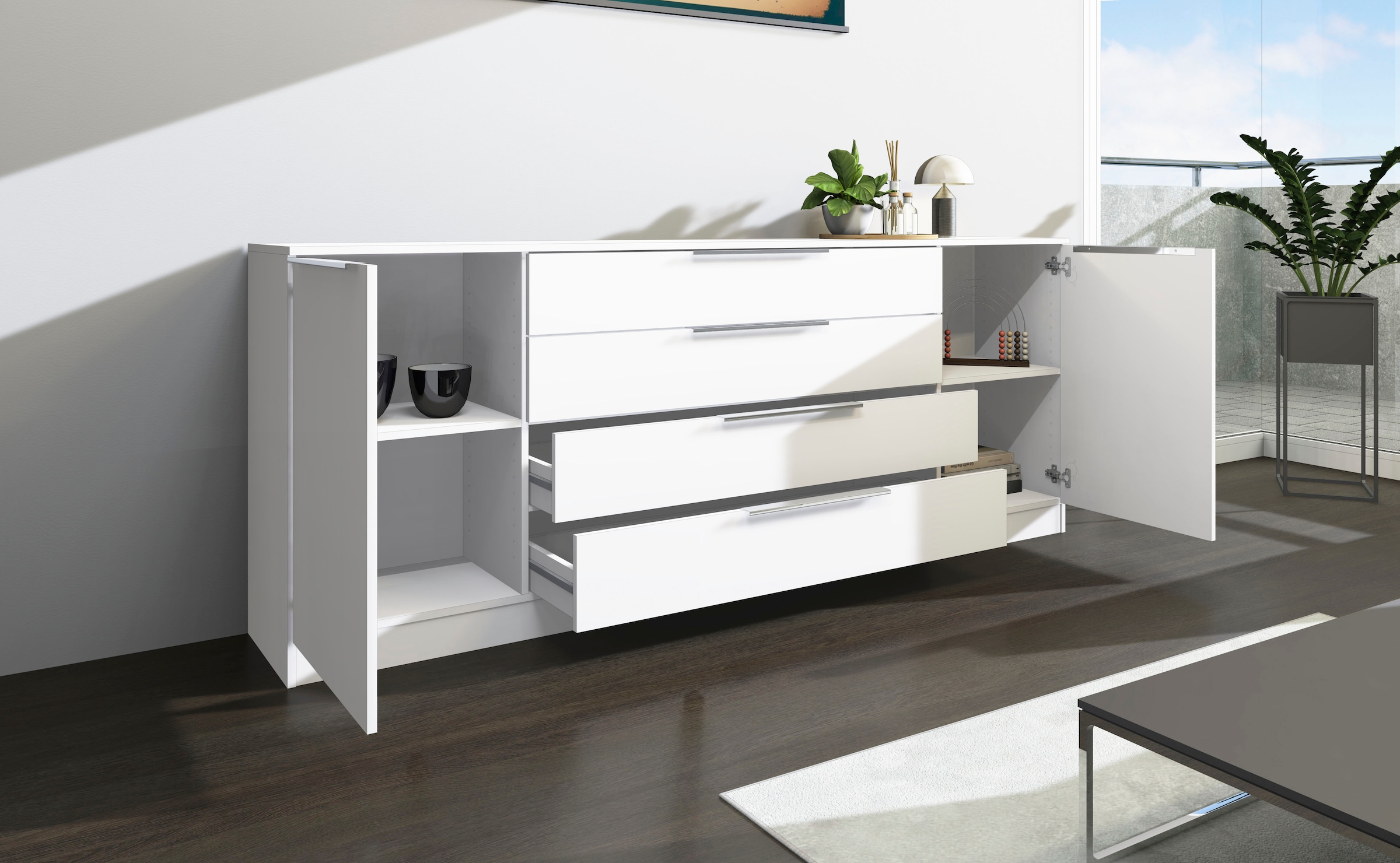 borchardt Möbel Kommode »Oliva« Breite 200 cm, mit 4 Schubkästen