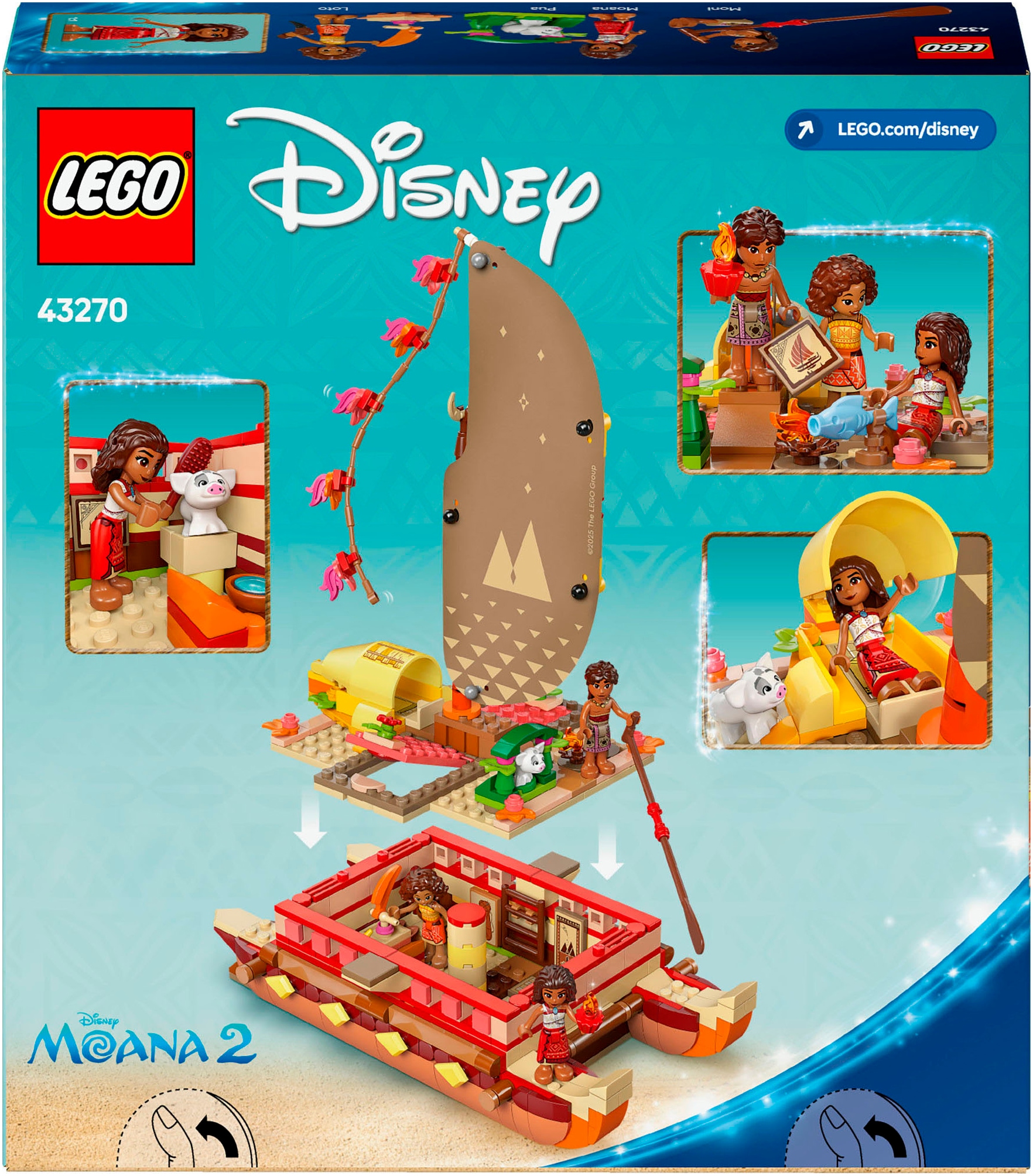 LEGO® Pions de construction »Vaianas Abenteuerfloss (43270), LEGO Disney Princess« Made in Europe