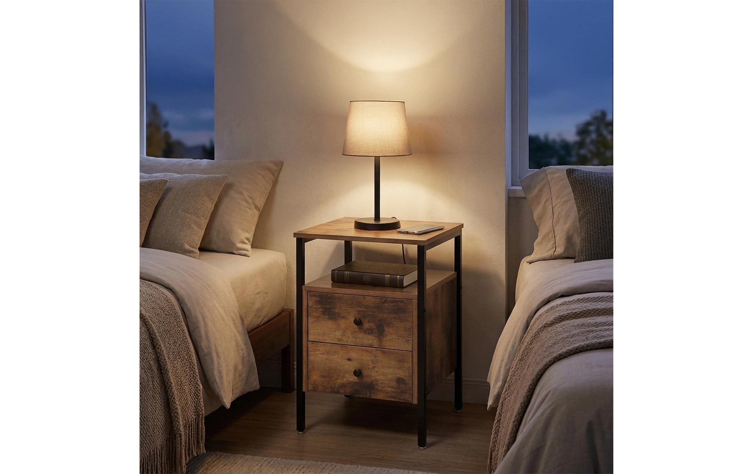 relaxdays Table de nuit »40 x 61 cm«