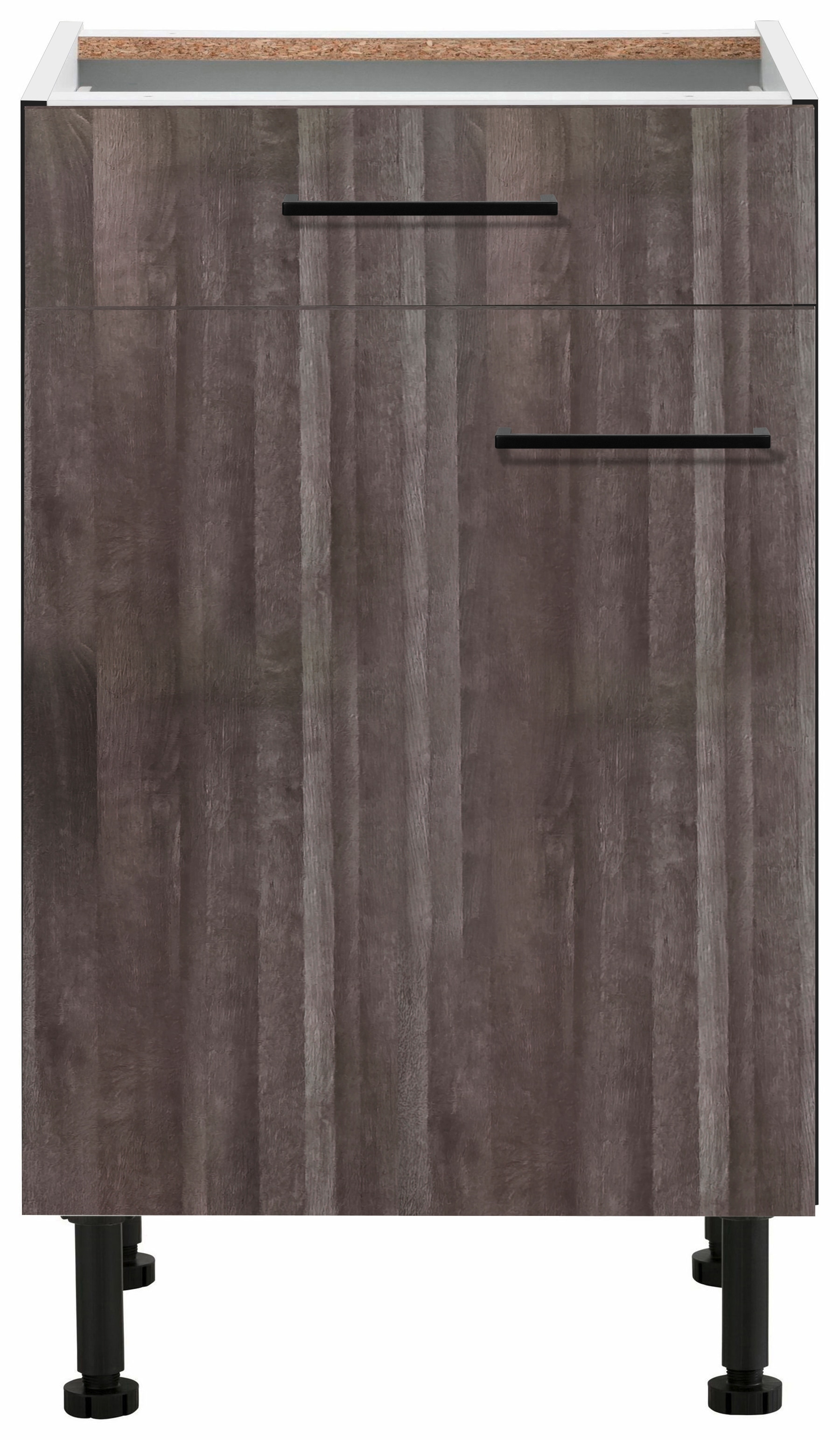 wiho Küchen Unterschrank »Nisos« 50 cm breit, Soft-Close in Schubkästen, verstellbare Füsse, ohne Platte