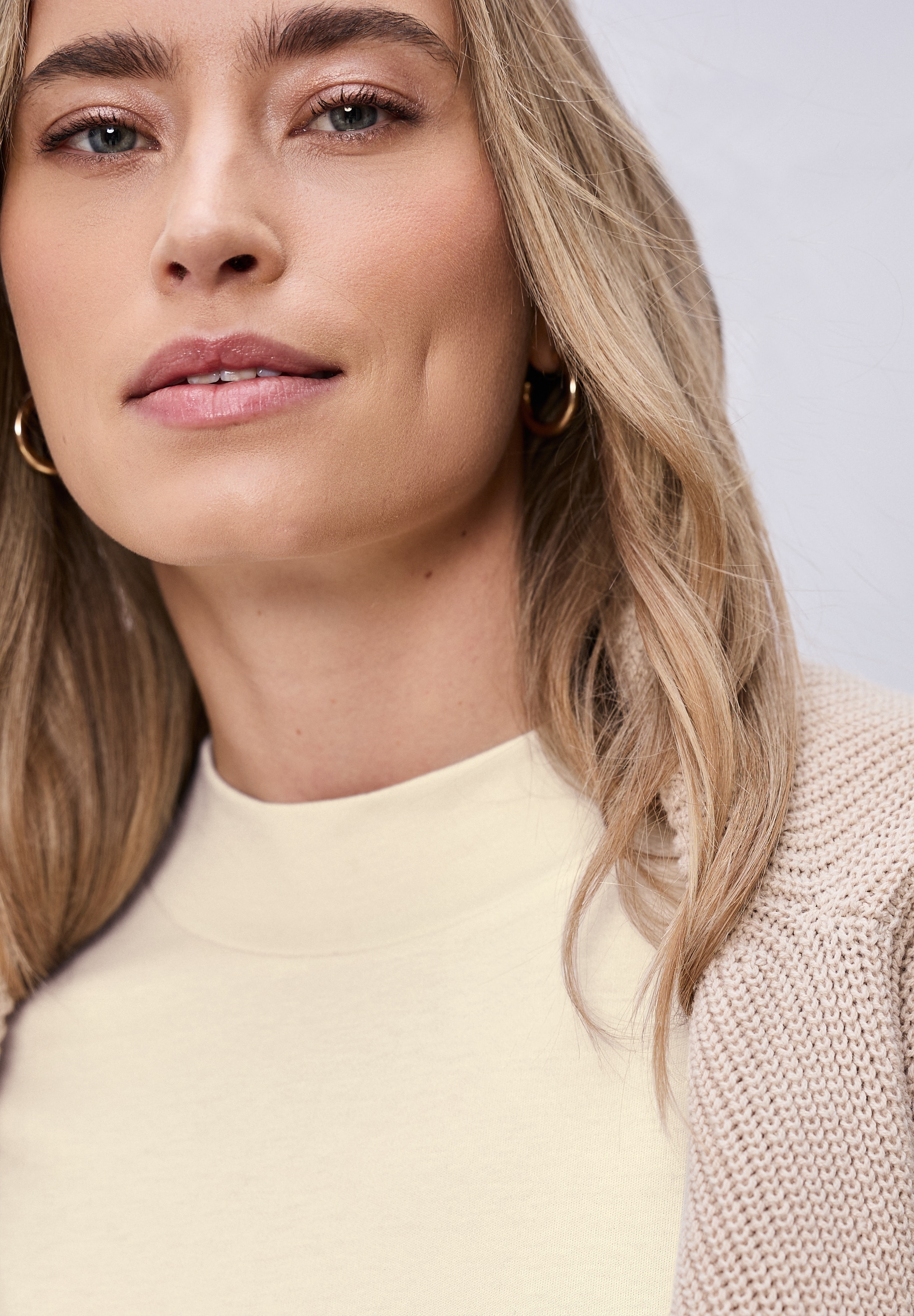 STREET ONE T-shirt à manches courtes Sommershirt mit Turtle Neck