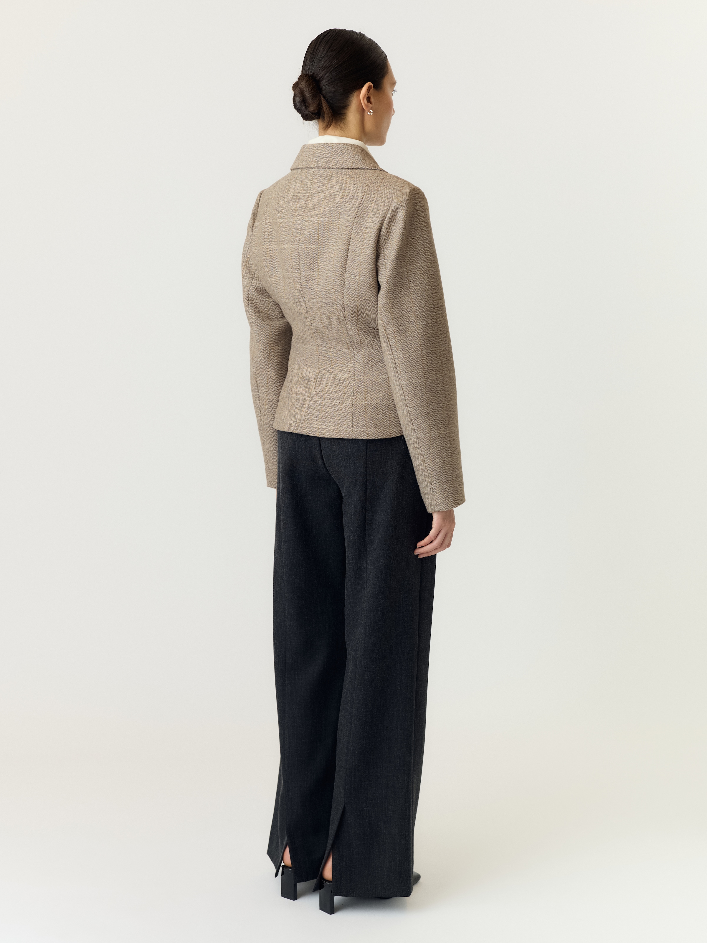 Y.A.S Veste courte »YASTHELA LS WOOL BLEND SHORT JACKET NOOS« Mélange de matières avec laine